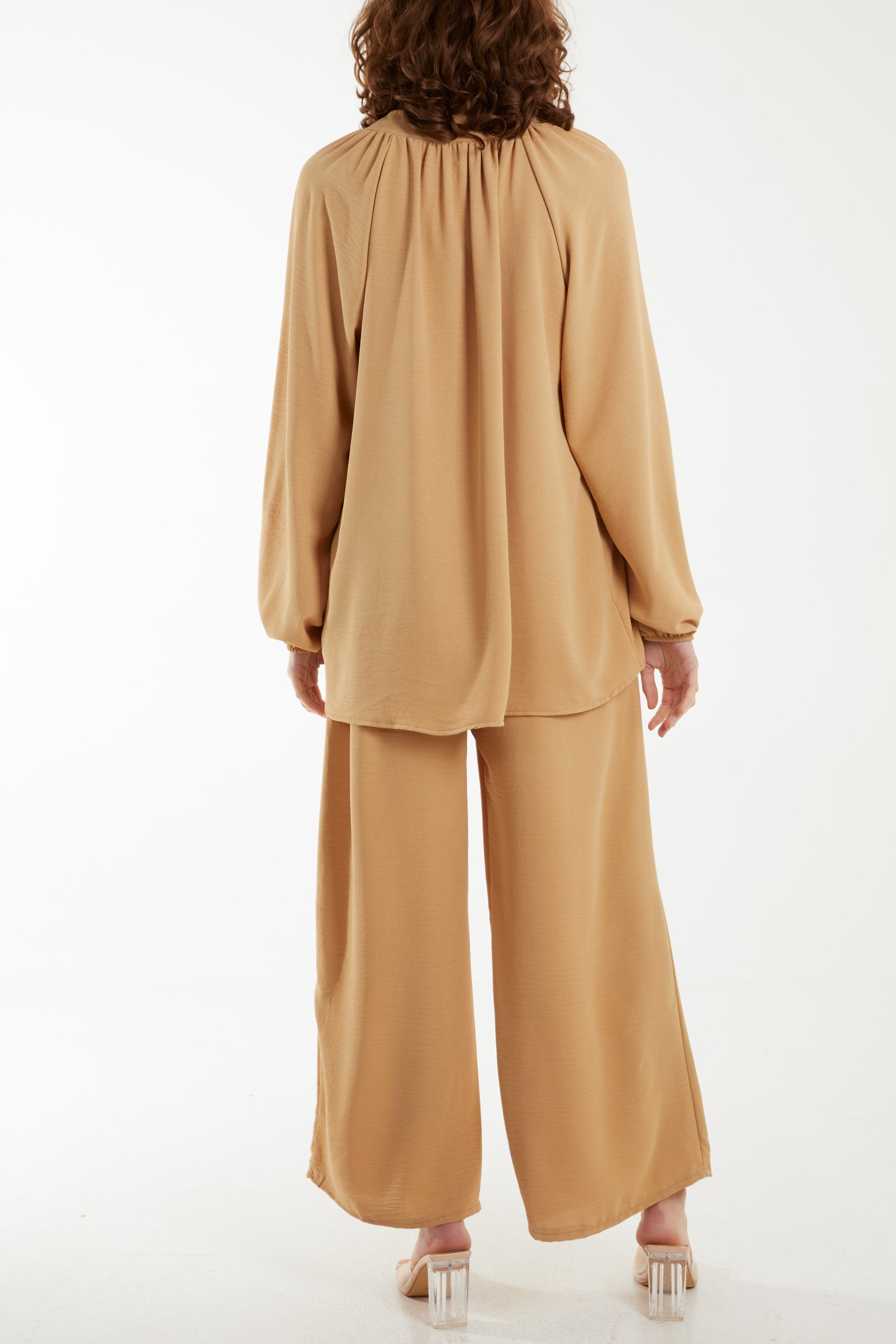 Grandad Blouse & Culotte Trouser Co-Ord Set Co-Ords WearAll