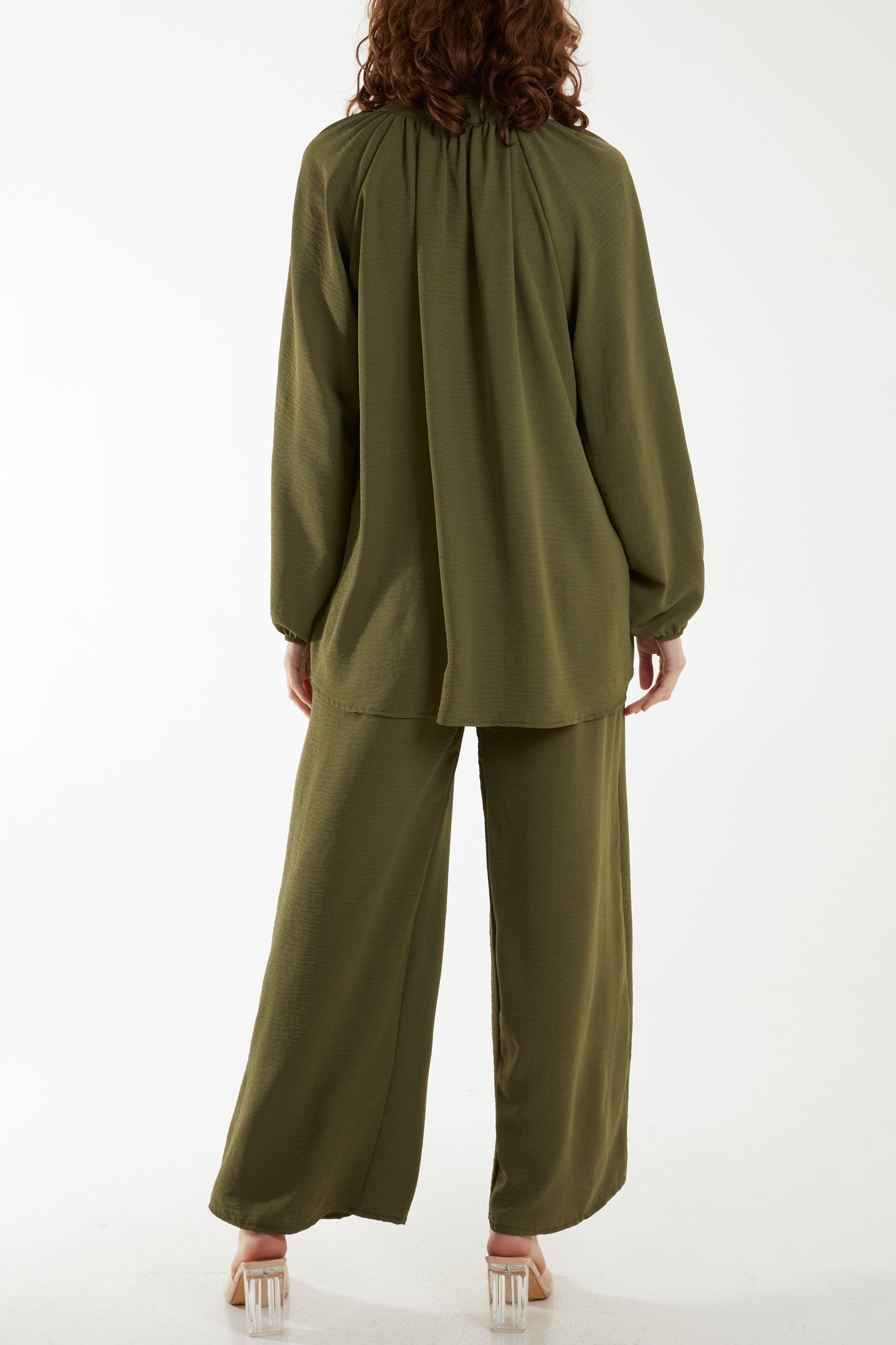 Grandad Blouse & Culotte Trouser Co-Ord Set Co-Ords WearAll