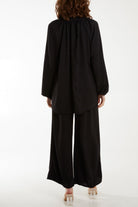 Grandad Blouse & Culotte Trouser Co-Ord Set Co-Ords WearAll