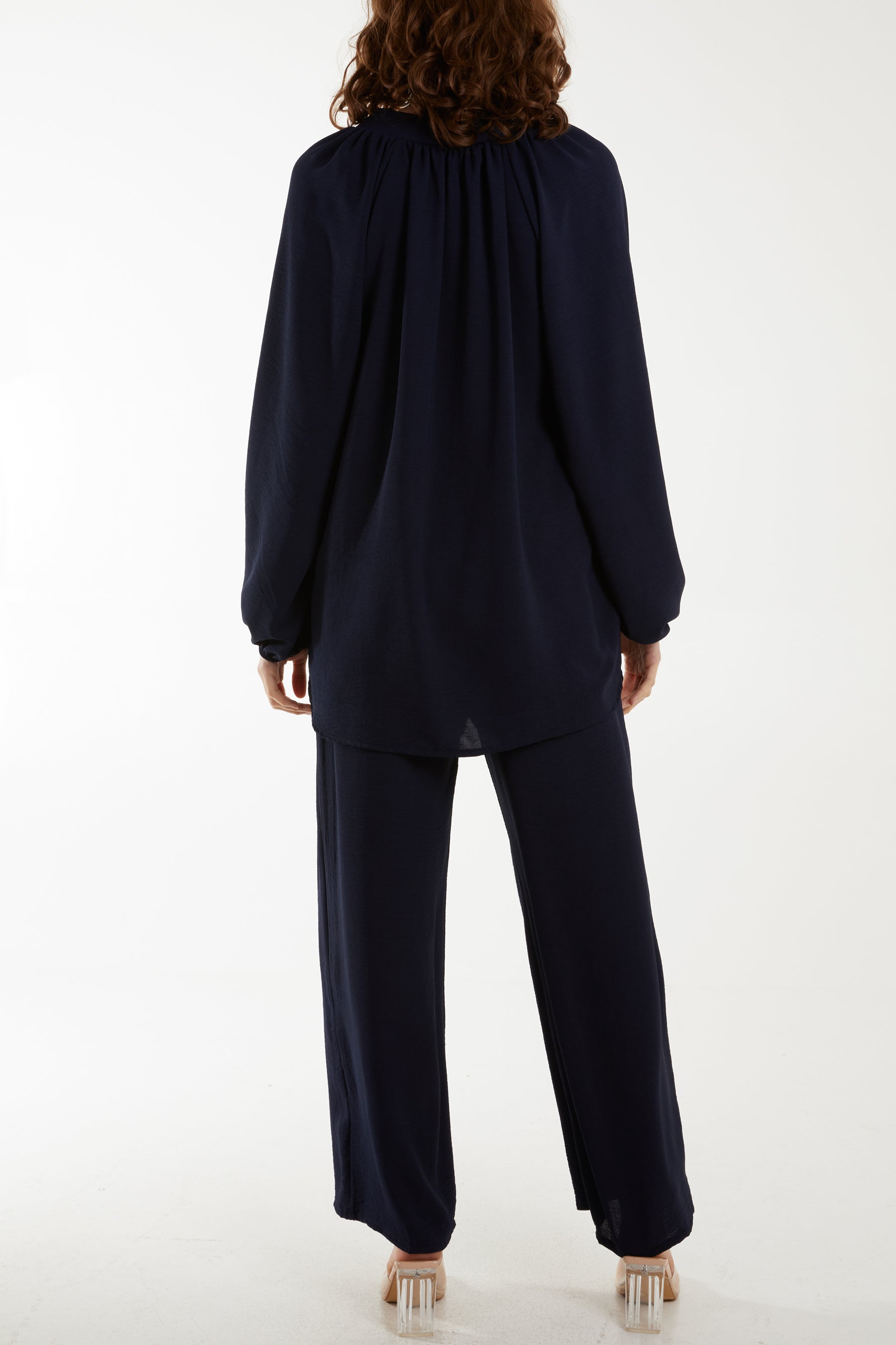 Grandad Blouse & Culotte Trouser Co-Ord Set Co-Ords WearAll