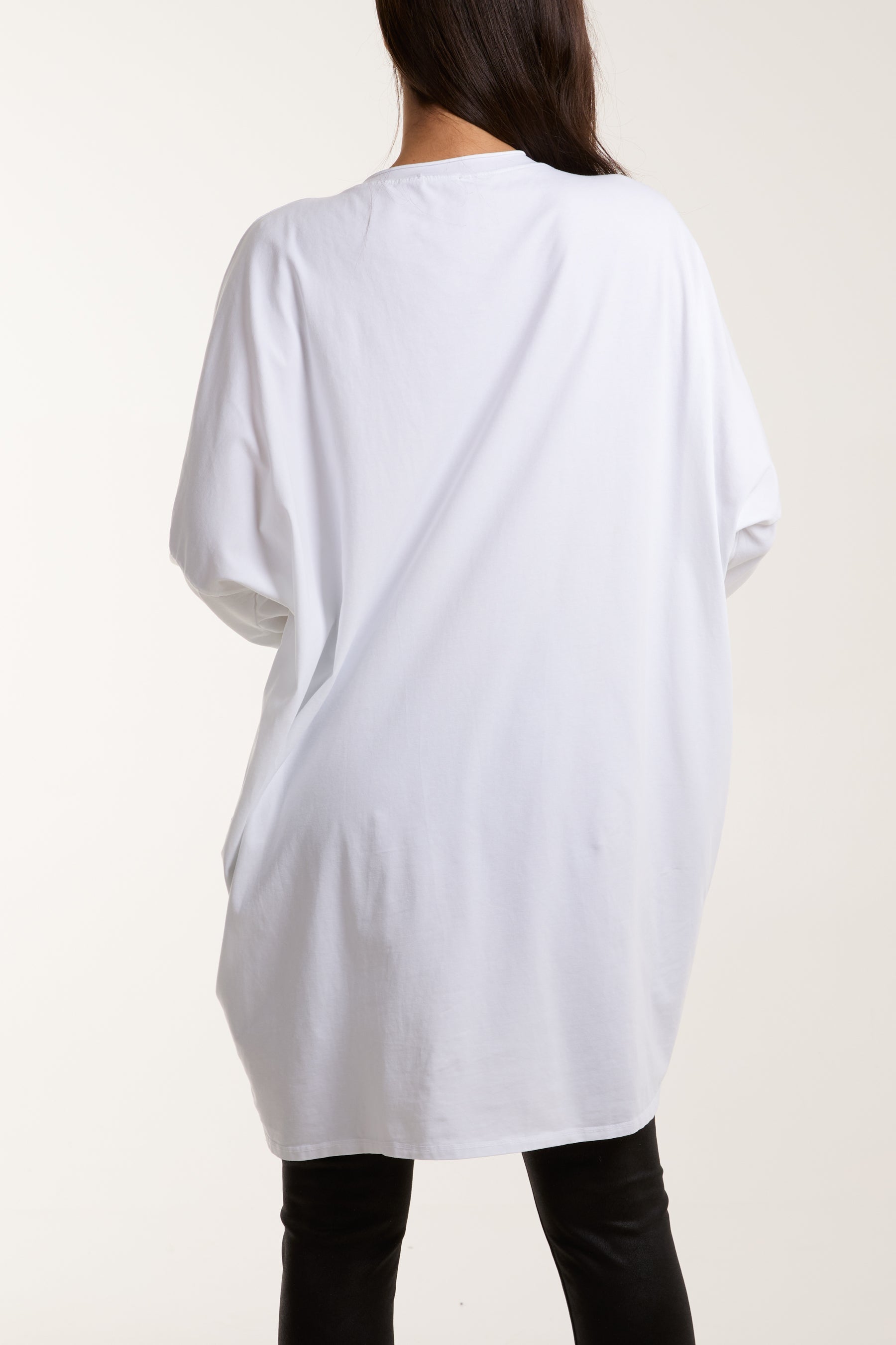 V-Neck Multicolour Flower Oversized Top Tops WearAll