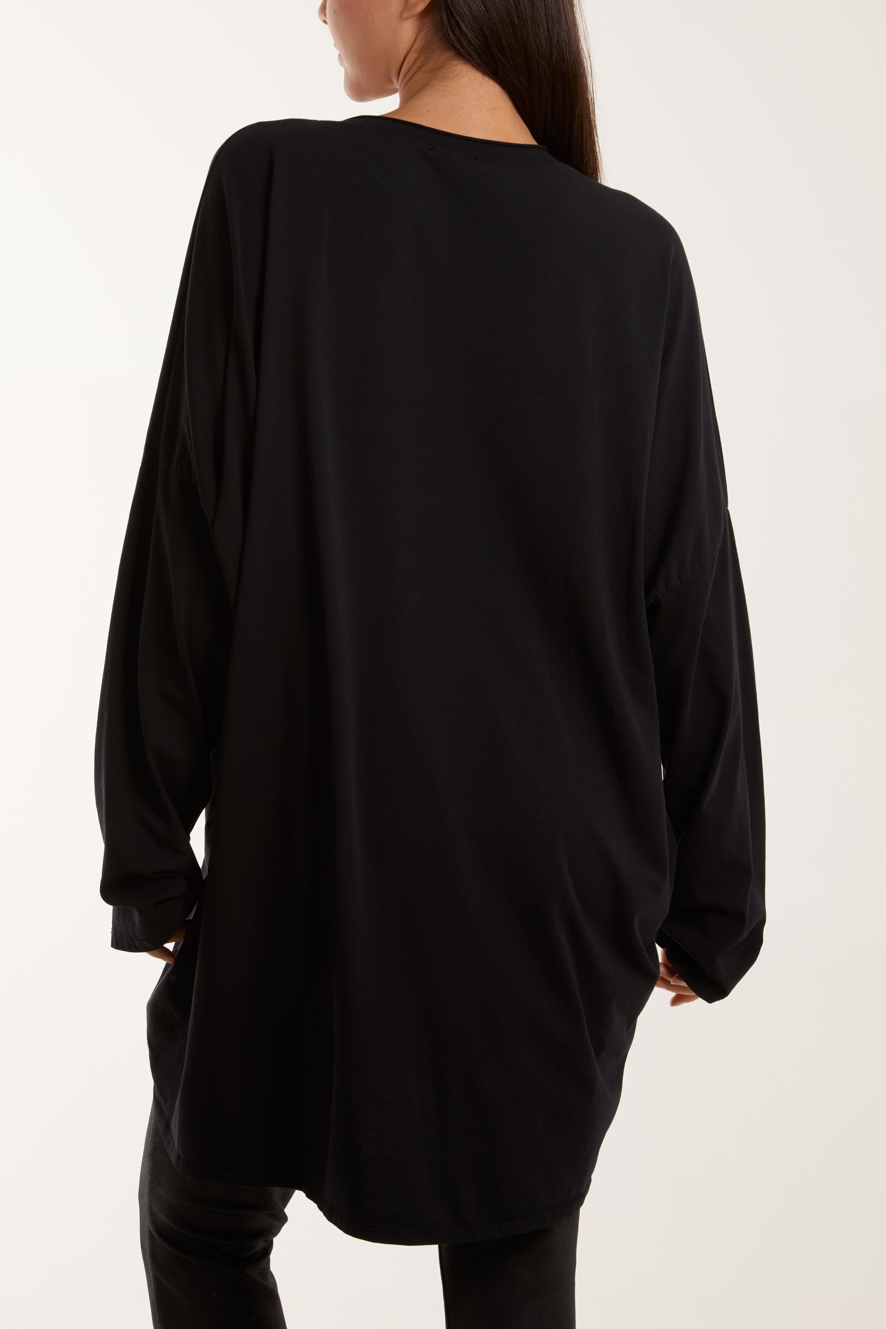 V-Neck Multicolour Flower Oversized Top Tops WearAll