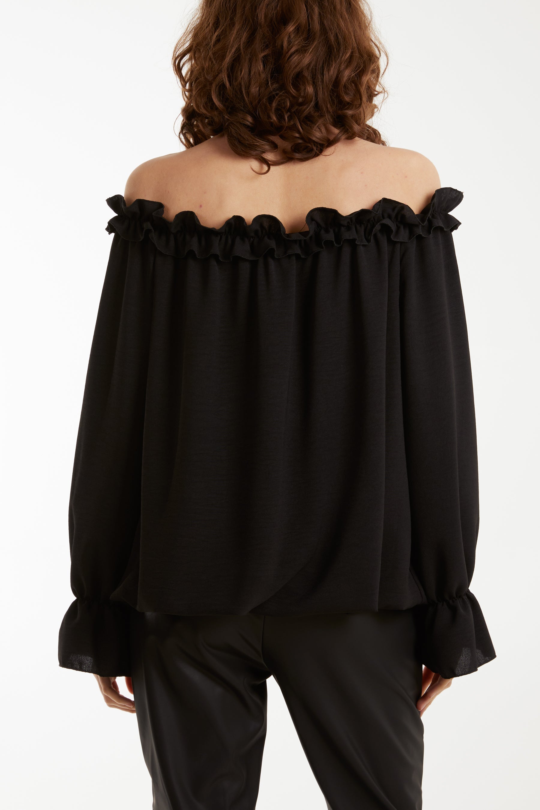 Bardot Ruffle Bubble Hem Blouse Tops WearAll