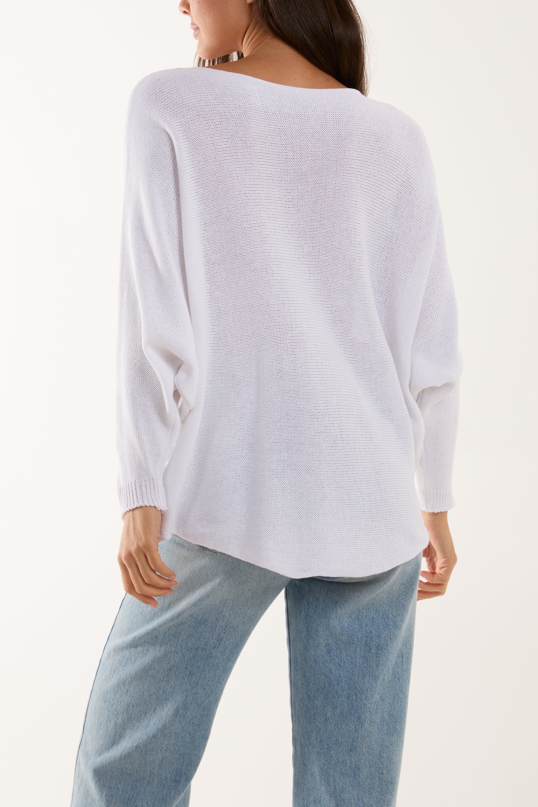 Daisies High Low Batwing Jumper Jumpers WearAll