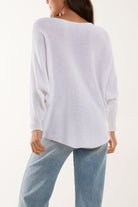 Daisies High Low Batwing Jumper Jumpers WearAll