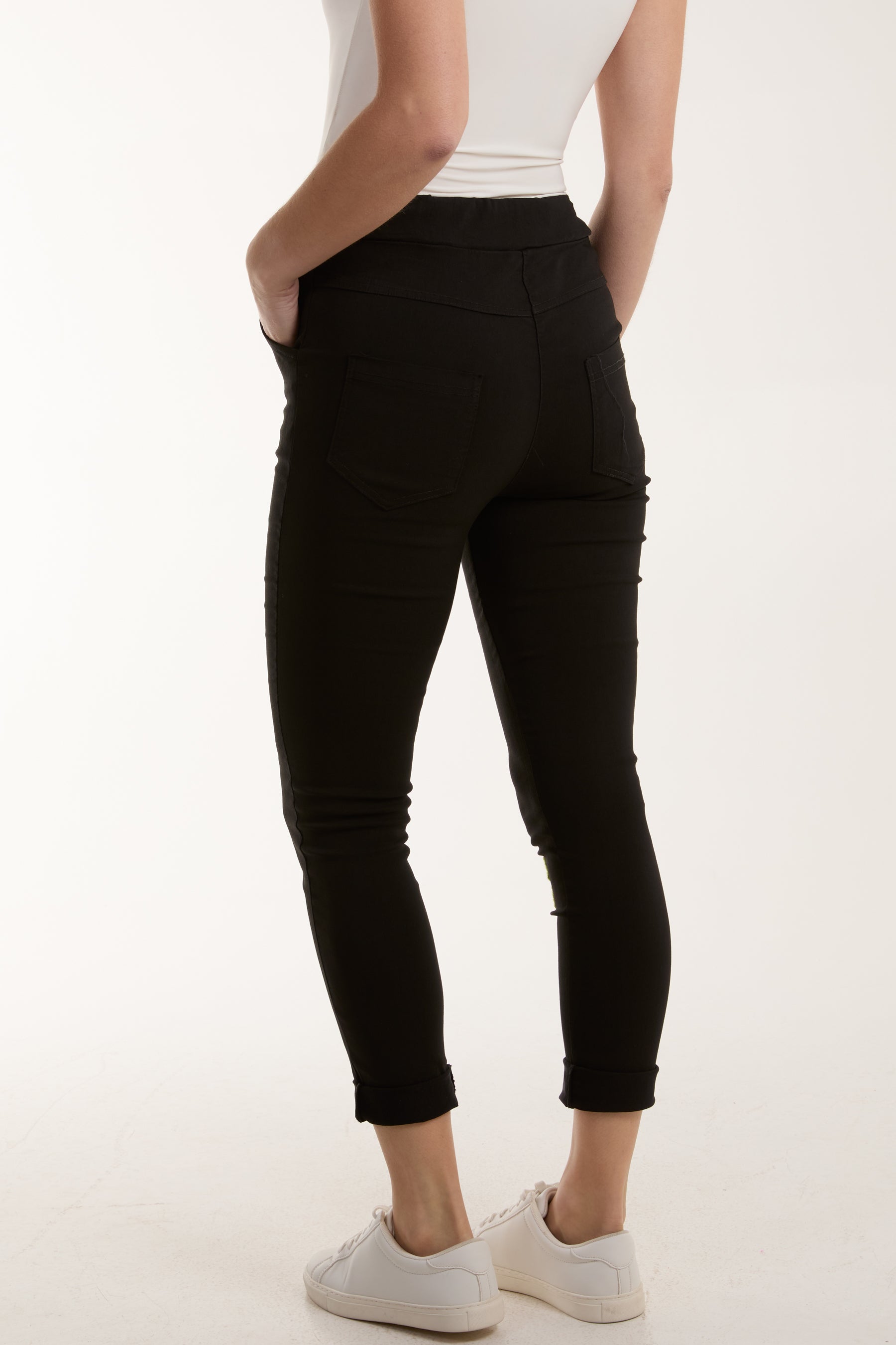 Floral Magic Drawstring Crushed Trousers Trousers WearAll