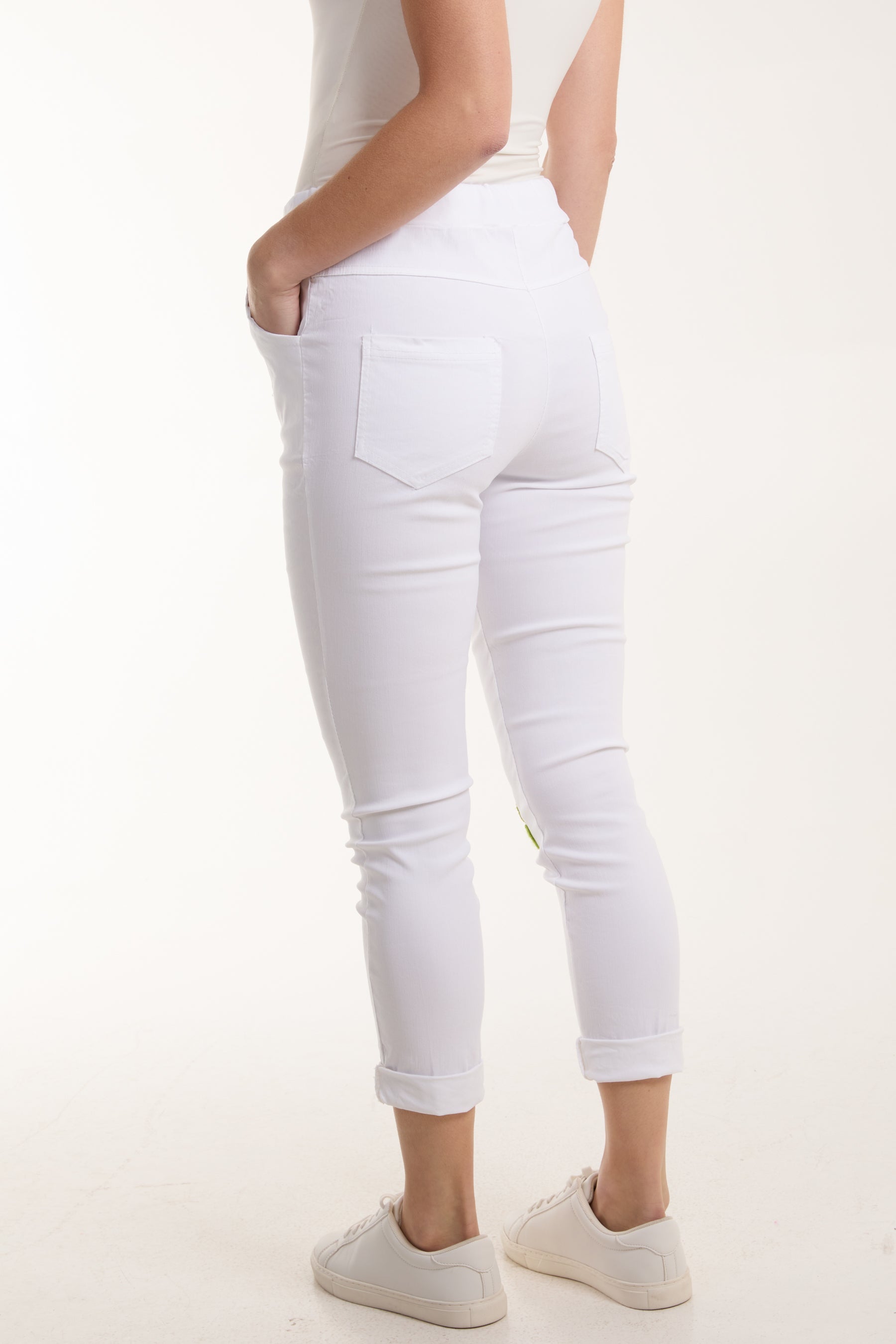 Floral Magic Drawstring Crushed Trousers Trousers WearAll