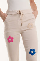 Floral Magic Drawstring Crushed Trousers Trousers WearAll