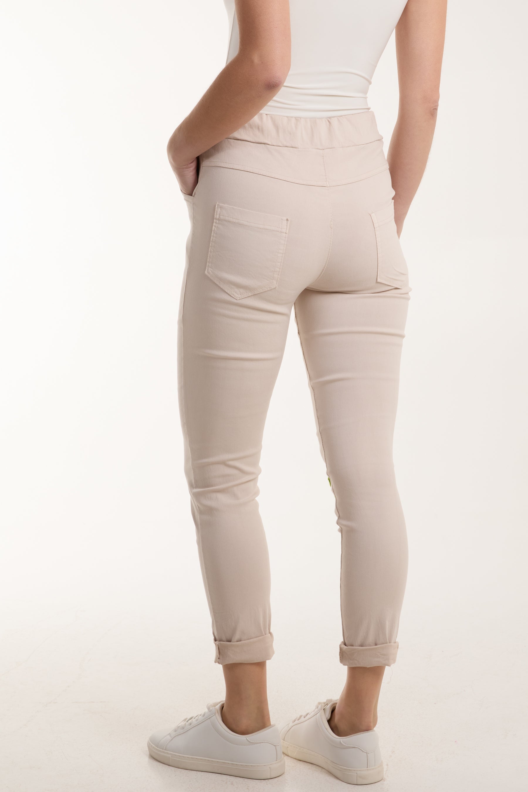 Floral Magic Drawstring Crushed Trousers Trousers WearAll