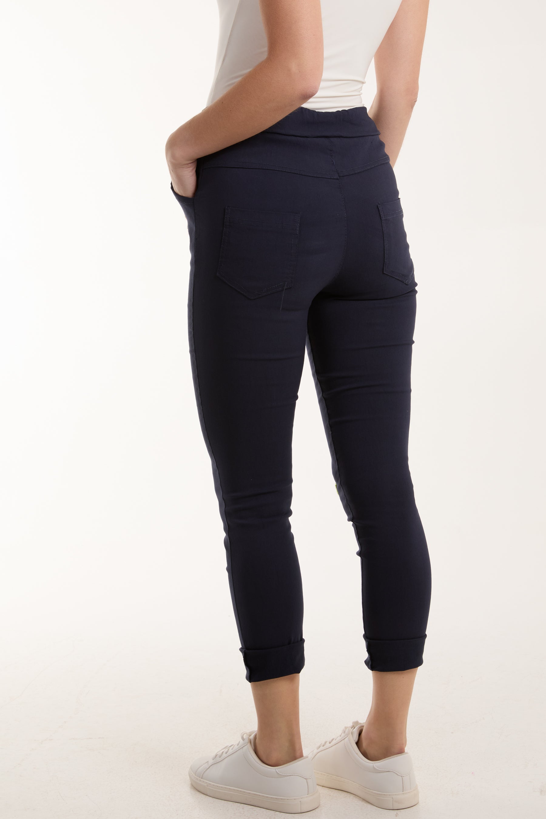 Floral Magic Drawstring Crushed Trousers Trousers WearAll