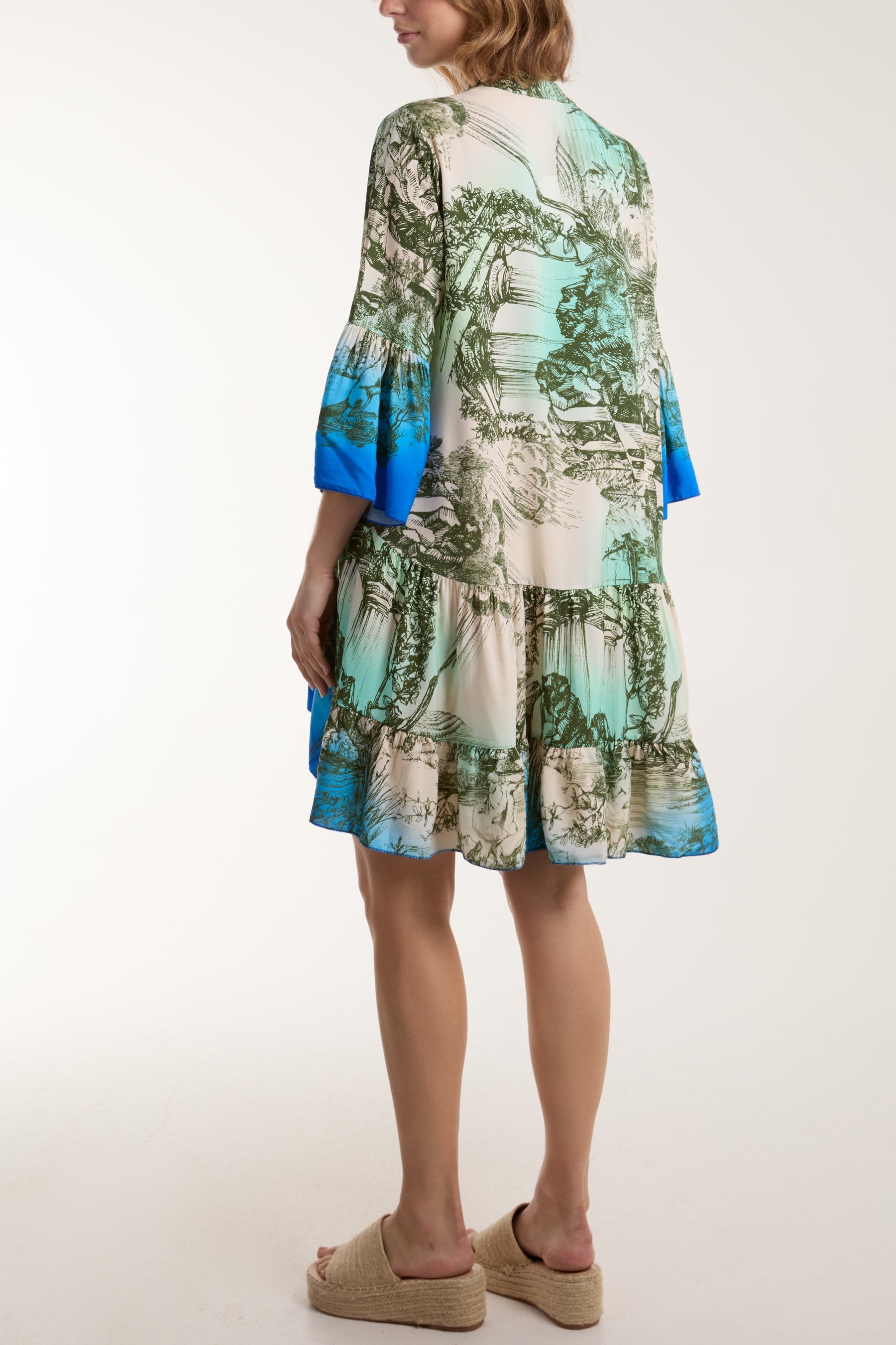 Tassels Toile De Jouy Tiered Dress Dresses WearAll