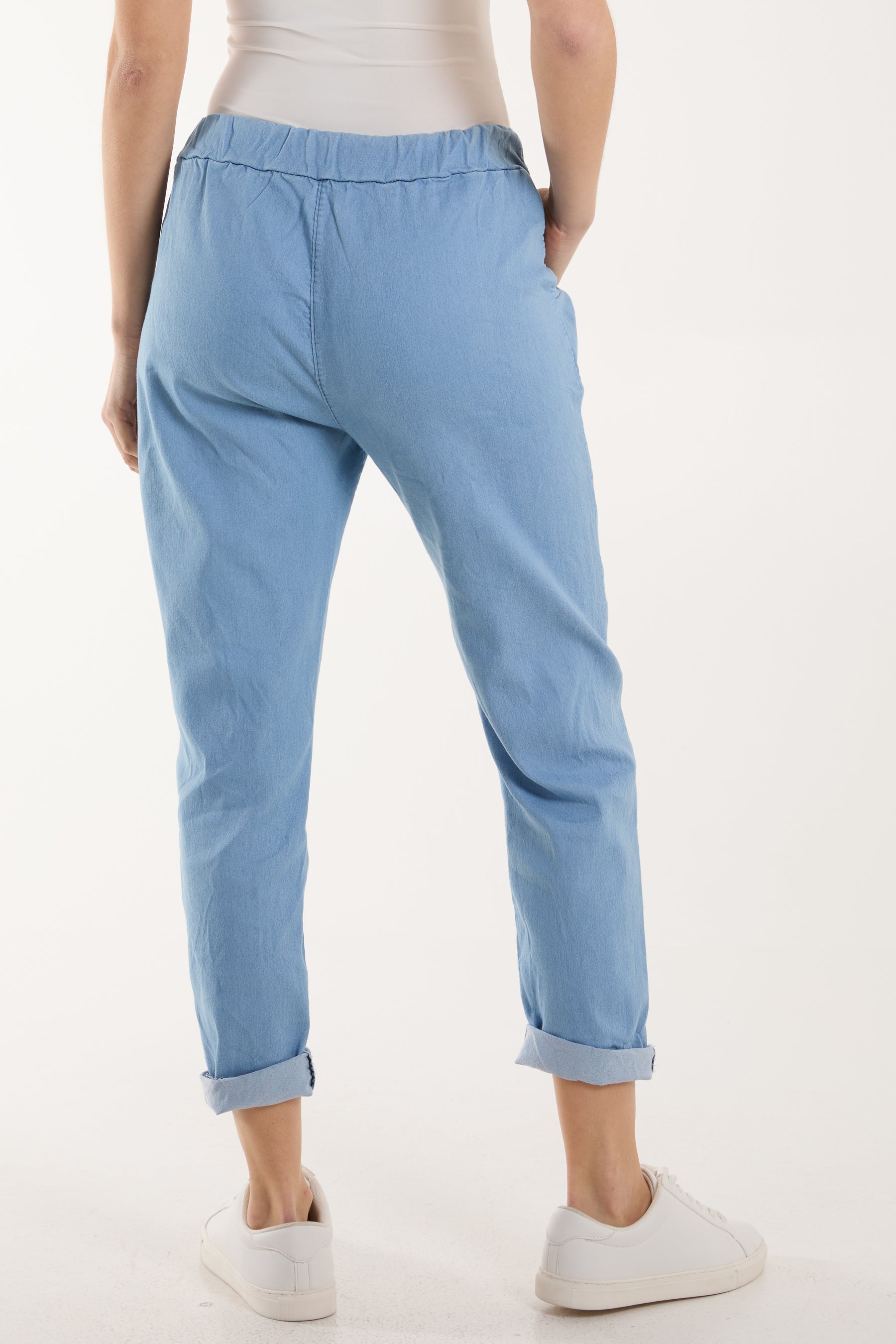 Magic Crushed Denim Trouser Trousers WearAll