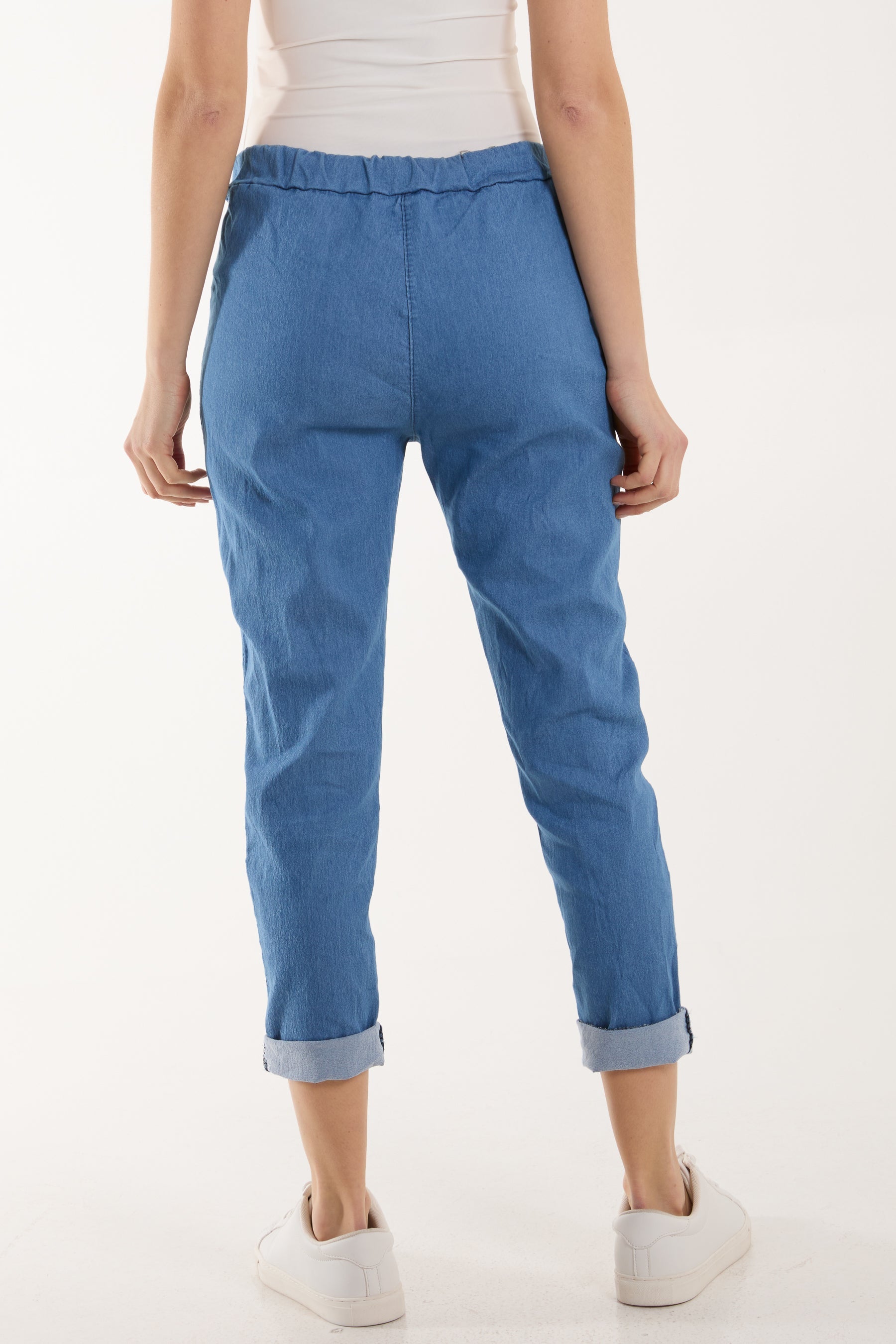 Magic Crushed Denim Trouser Trousers WearAll