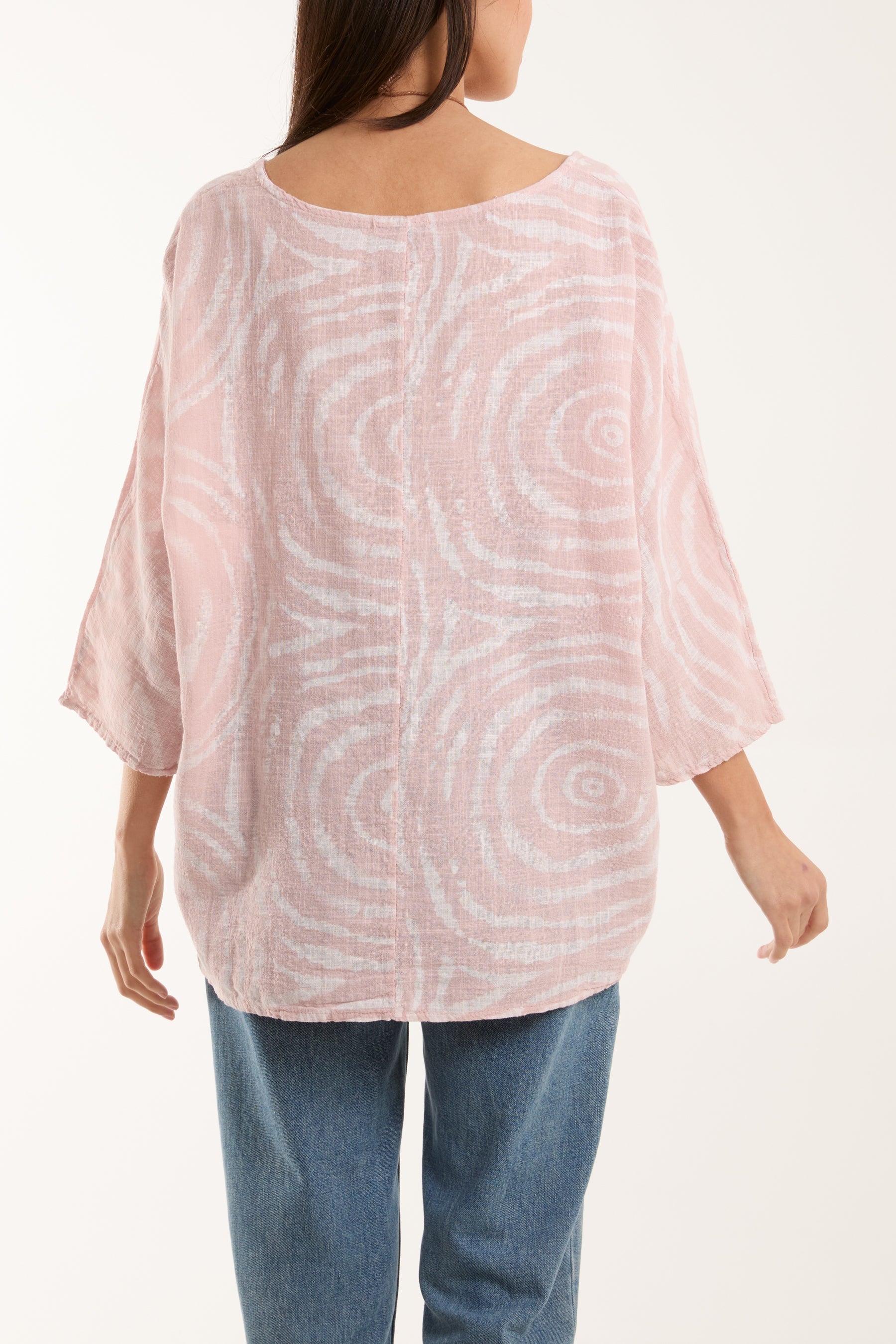 Swirl Necklace 3/4 Sleeve Blouse Blouses WearAll