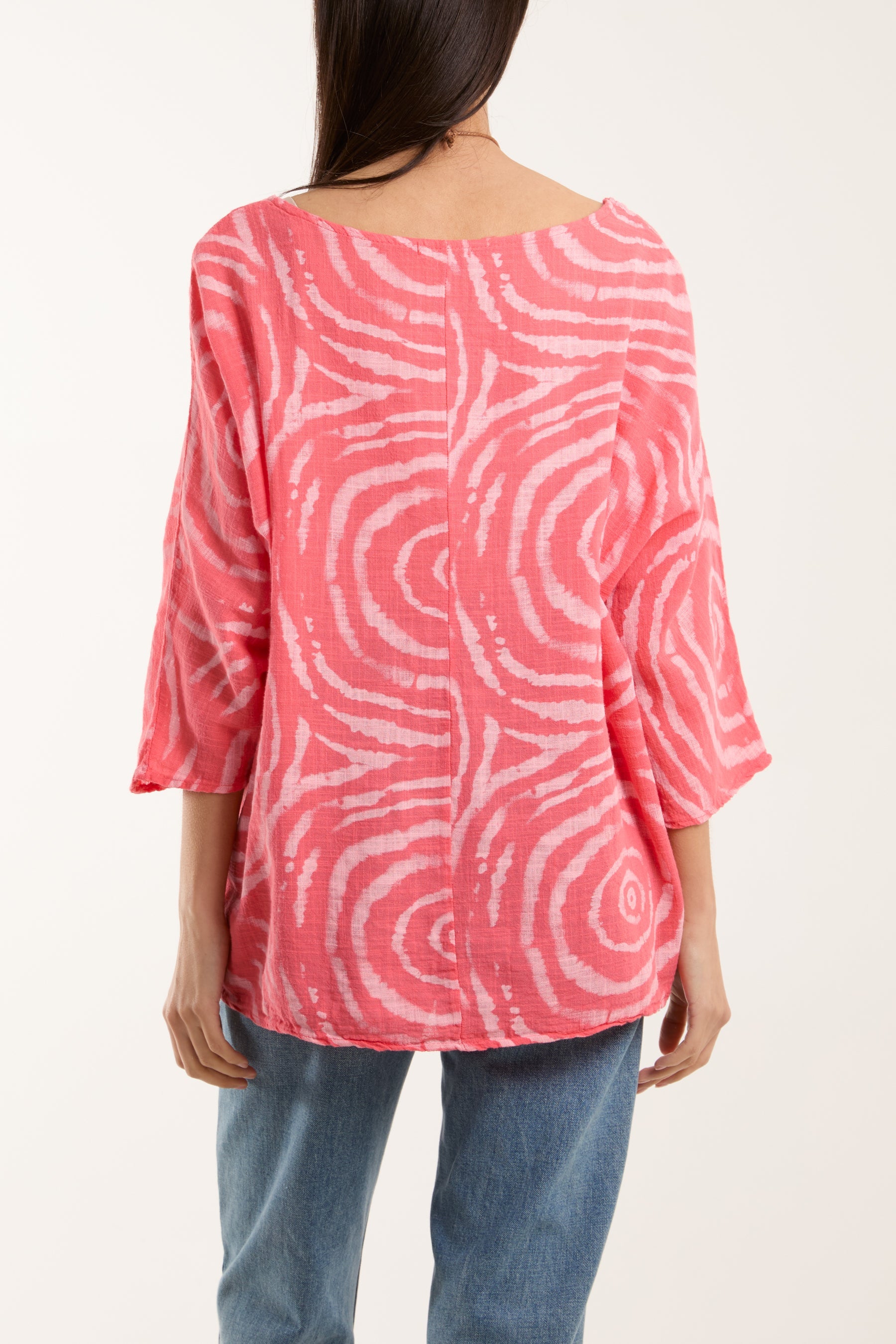 Swirl Necklace 3/4 Sleeve Blouse Blouses WearAll