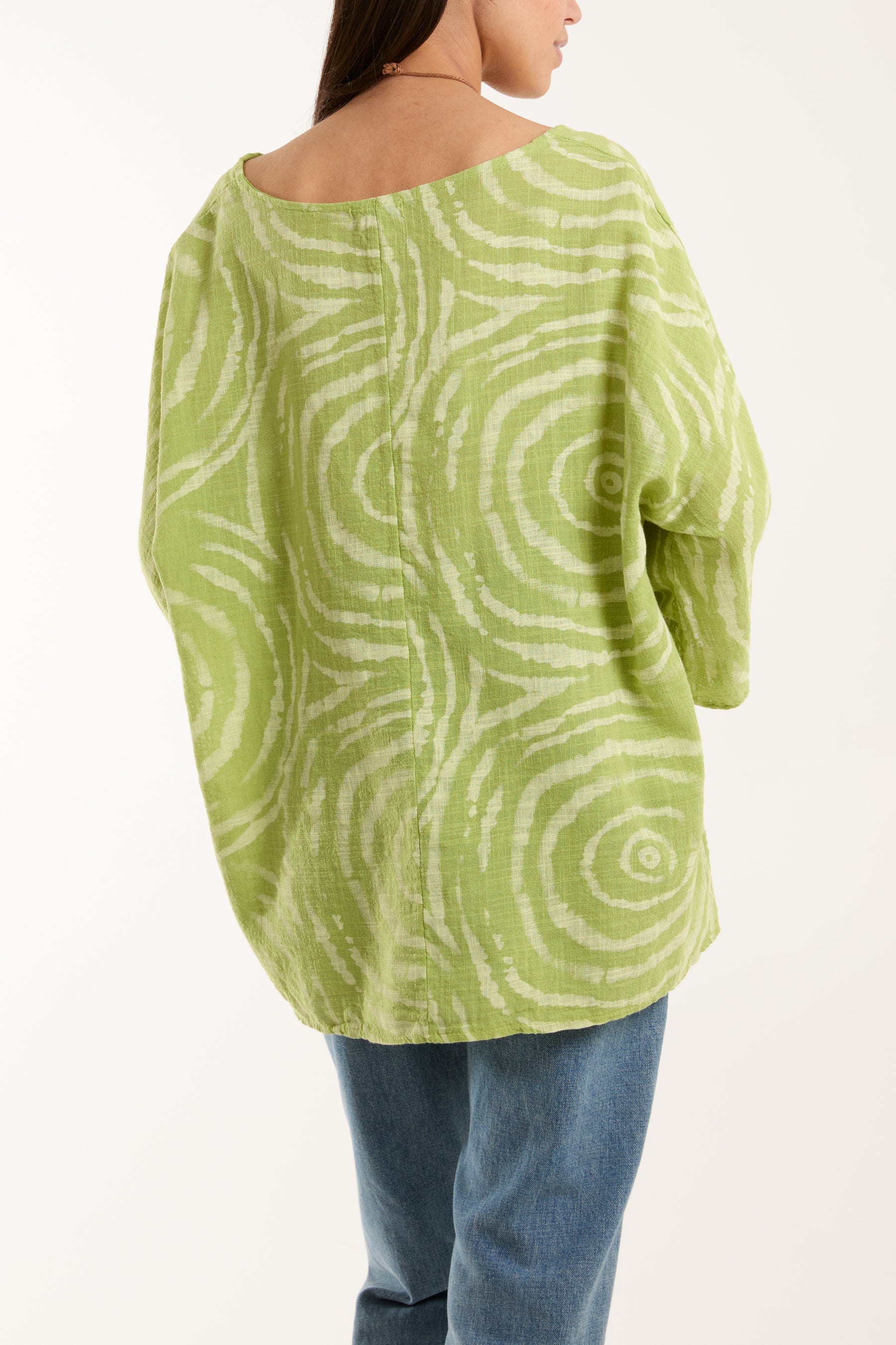 Swirl Necklace 3/4 Sleeve Blouse Blouses WearAll