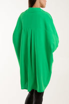 Open Collar Short Sleeve Blouse Blouses WearAll