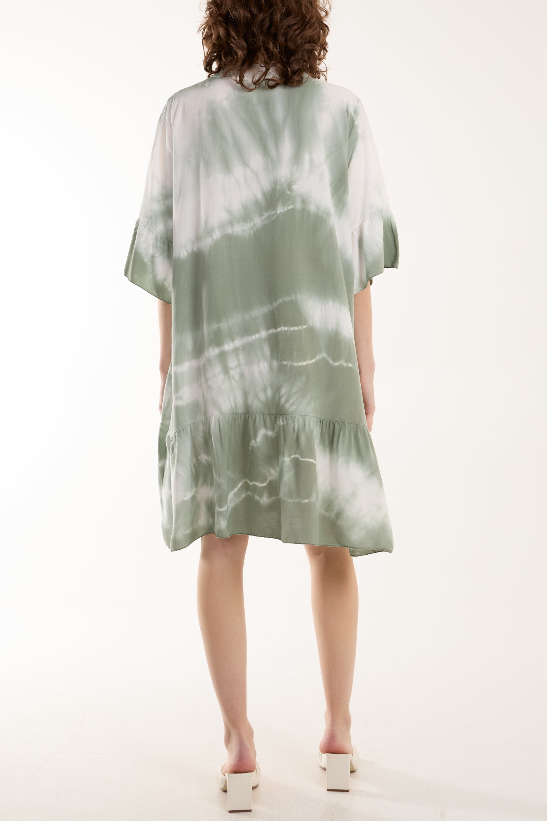 Tie Dye Smock Tiered Mini Dress Dresses WearAll