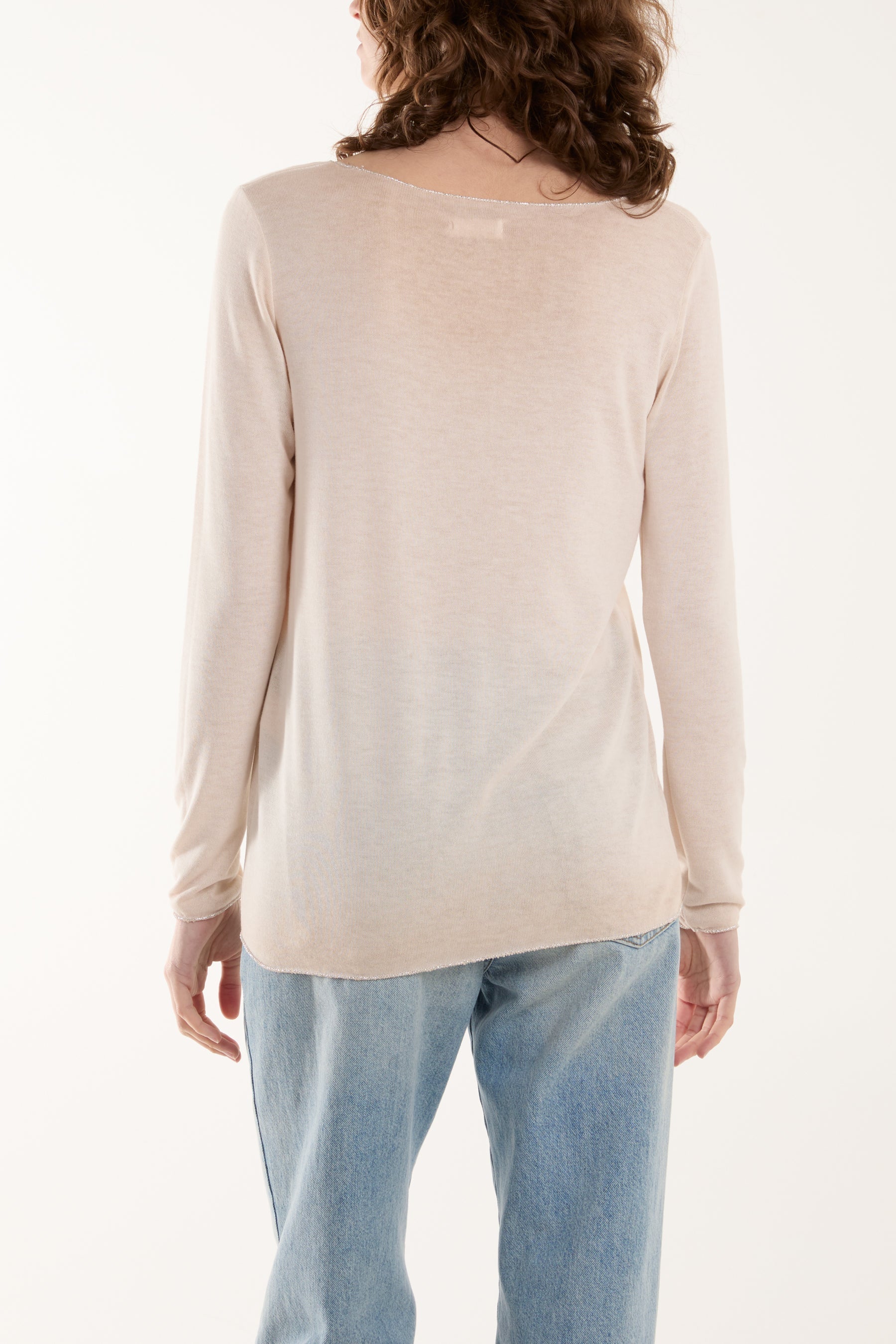 Acid Wash Shimmer Edge Fine Jumper Jumpers WearAll