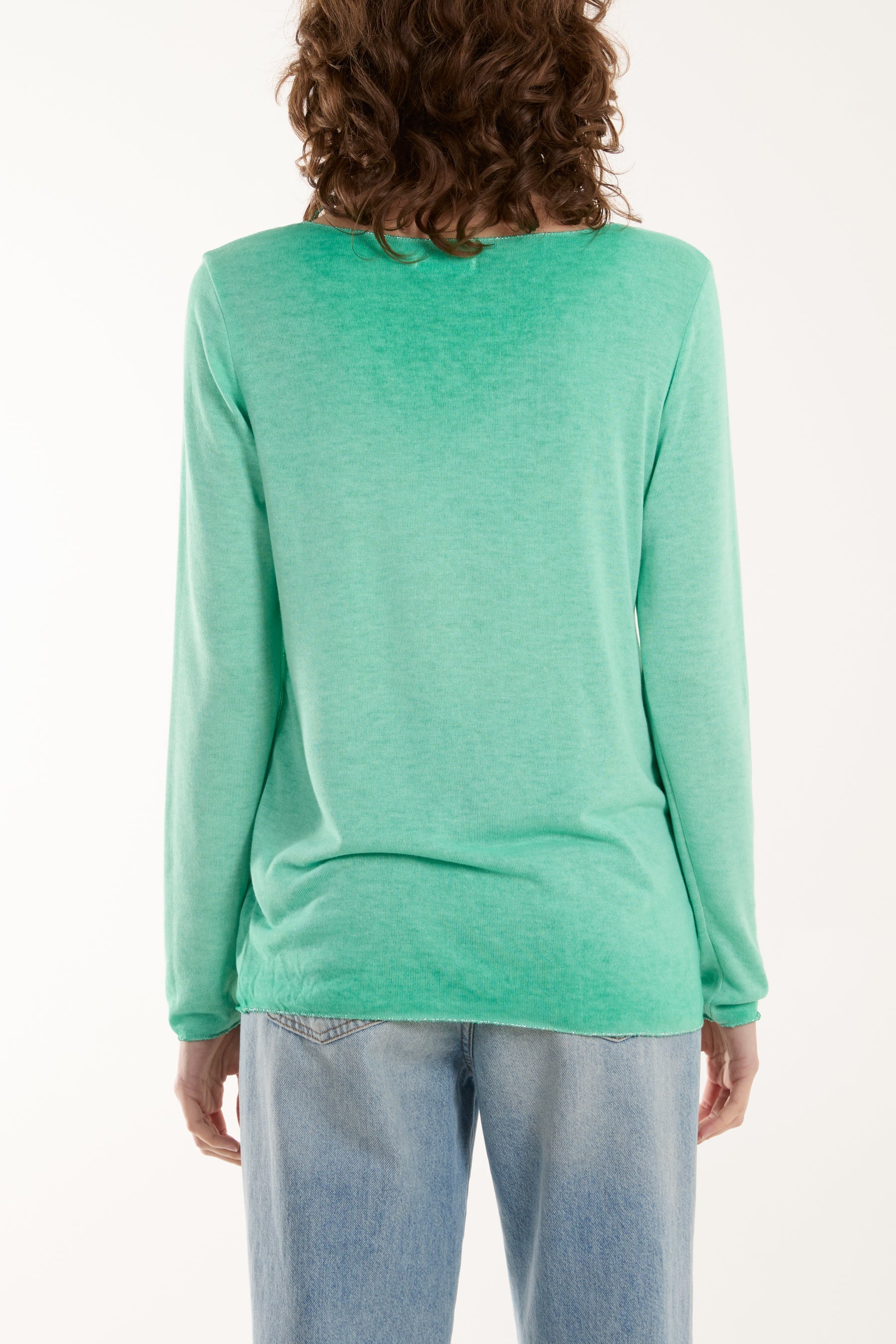 Acid Wash Shimmer Edge Fine Jumper Jumpers WearAll