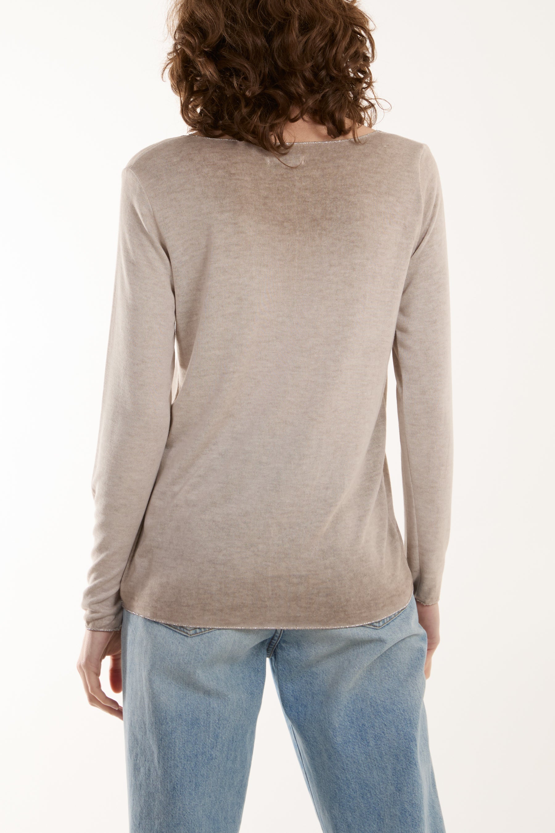 Acid Wash Shimmer Edge Fine Jumper Jumpers WearAll