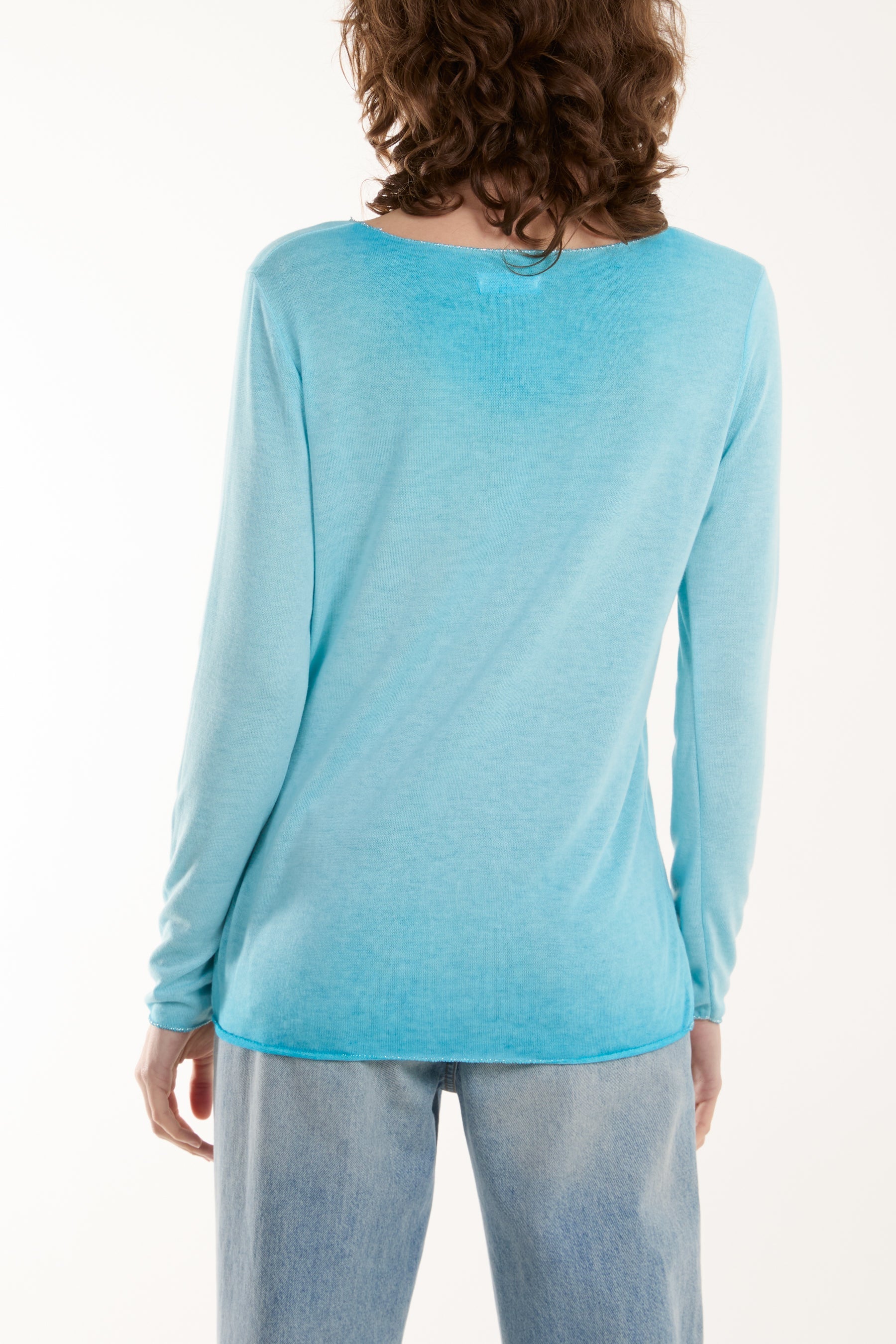 Acid Wash Shimmer Edge Fine Jumper Jumpers WearAll