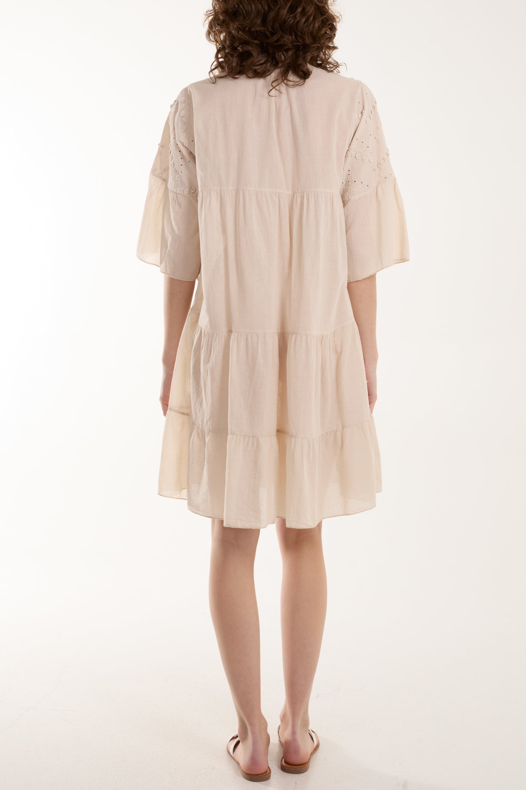 Broderie Anglaise 3D Leaves Smock Dress Dresses WearAll