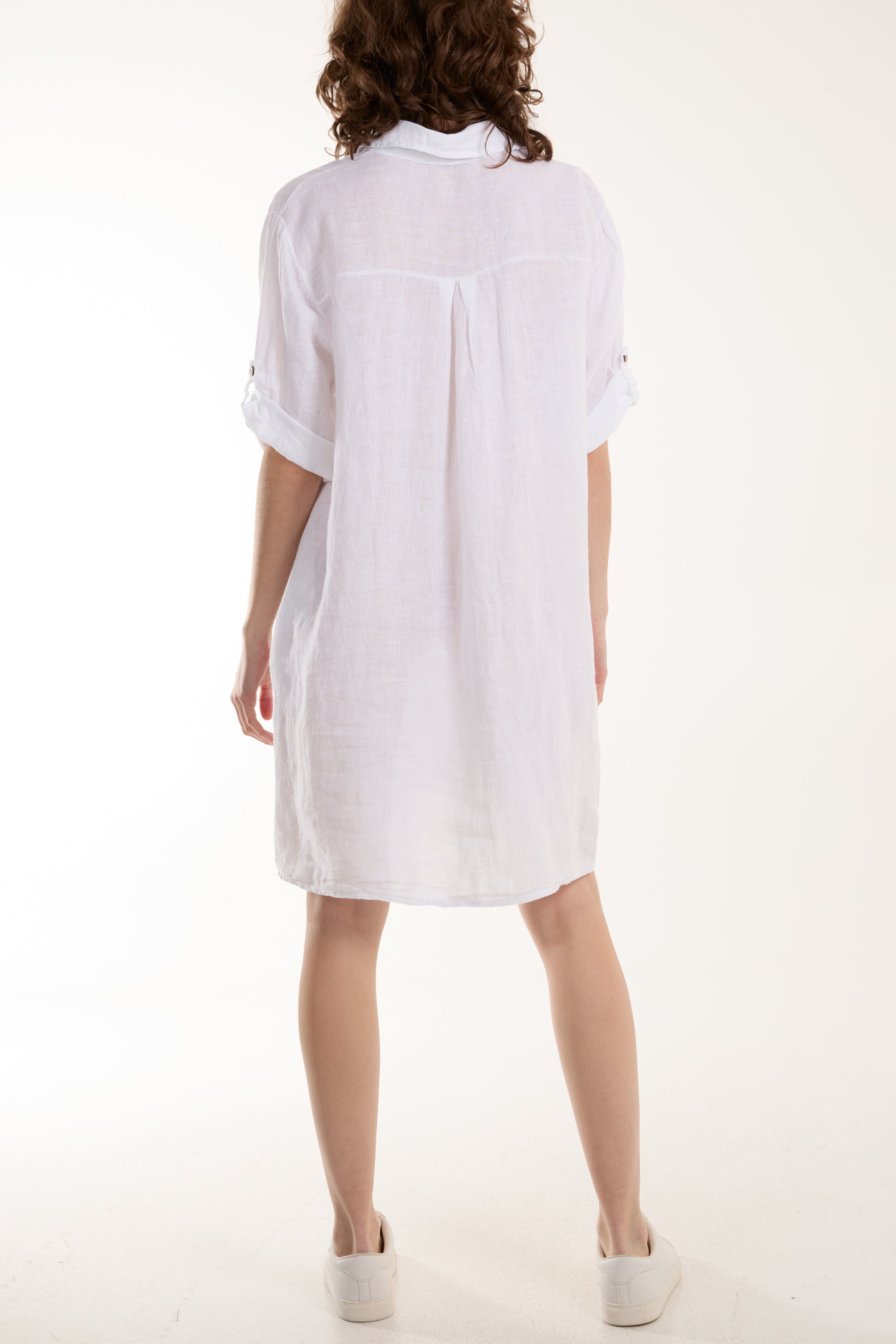 Linen Pocket Shirt Mini Dress Dresses WearAll