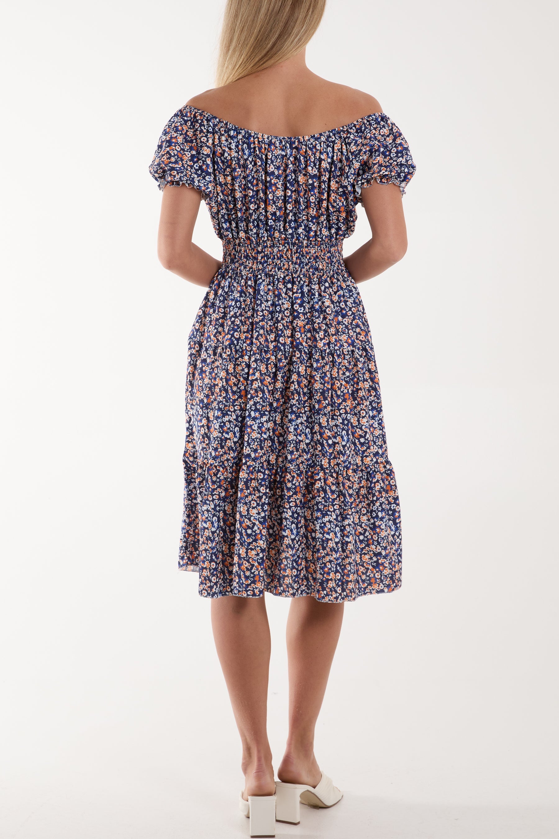Ditsy Floral Bardot Midi Dress Dresses WearAll