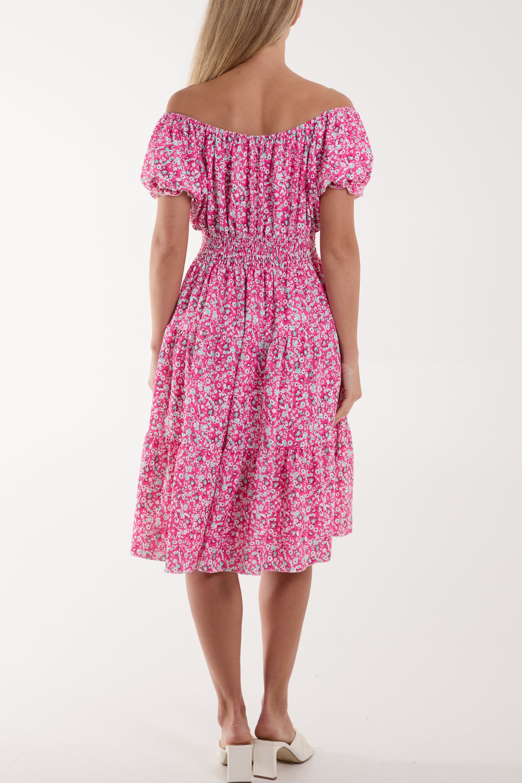 Ditsy Floral Bardot Midi Dress Dresses WearAll