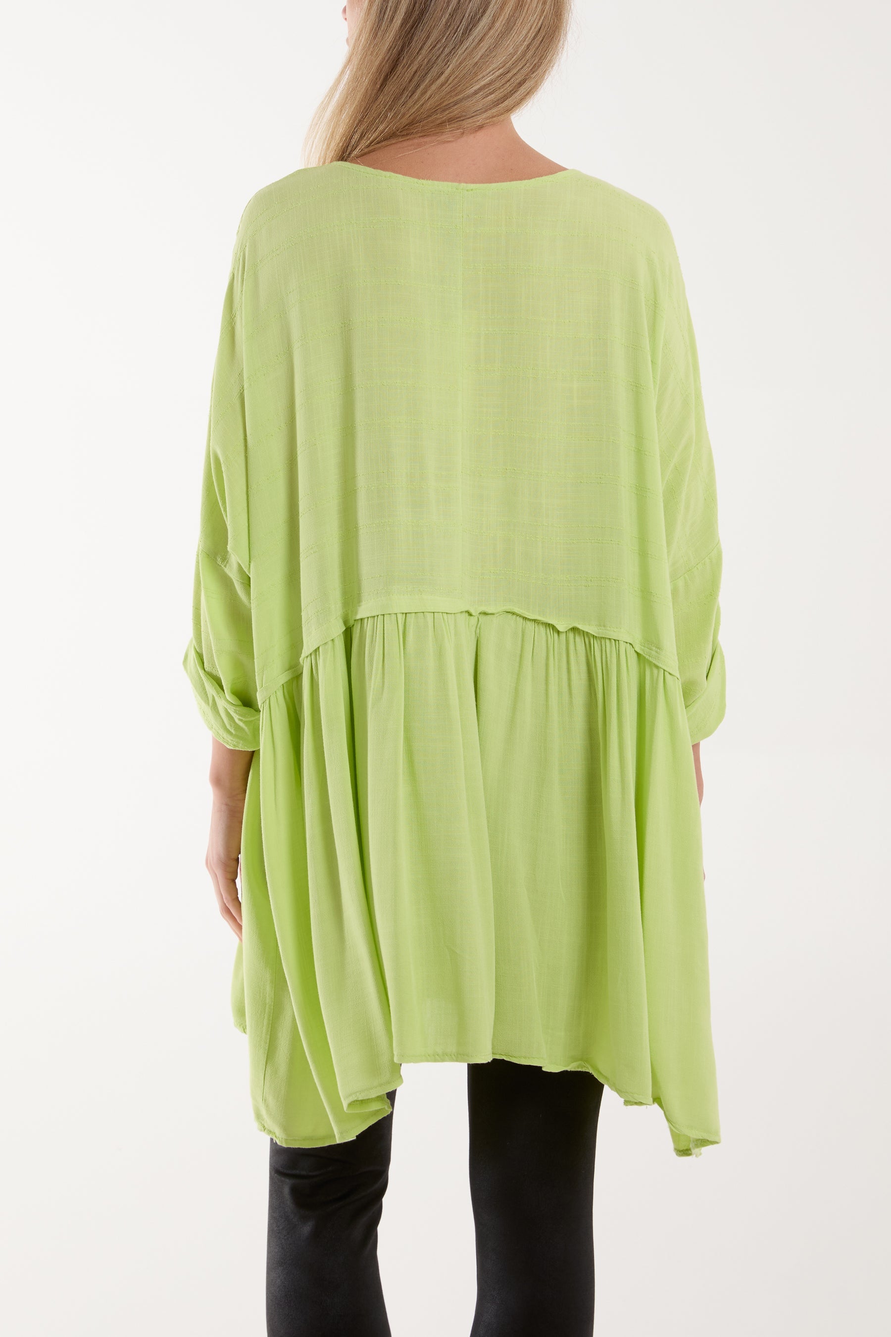 Texture Stripe Asymmetric Hem Top Tops WearAll