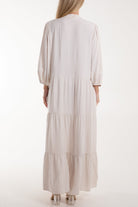 Tiered Maxi Shirt Dress Dresses WearAll