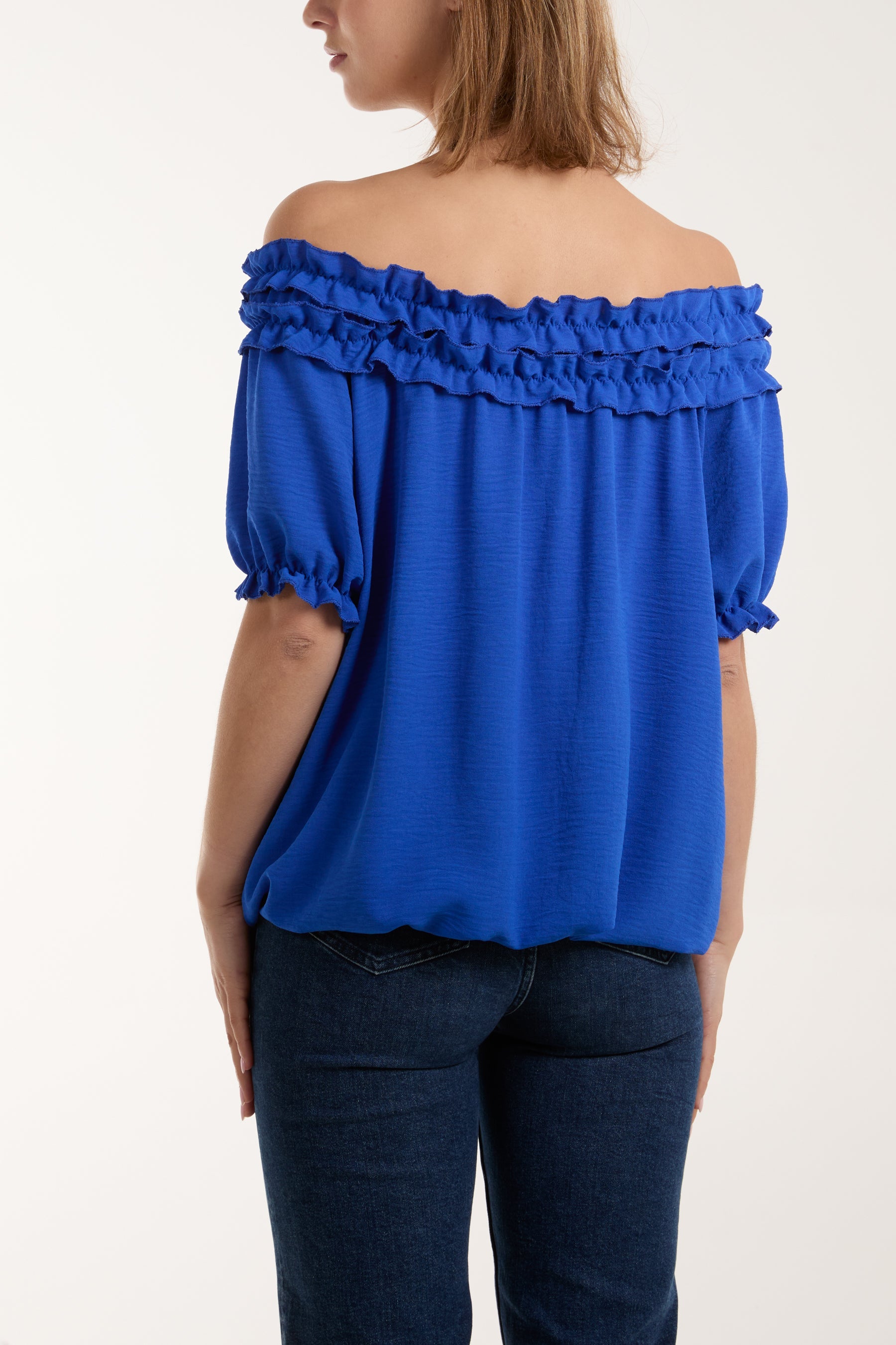 Ruffle Bardot Bubble Hem Top Tops WearAll