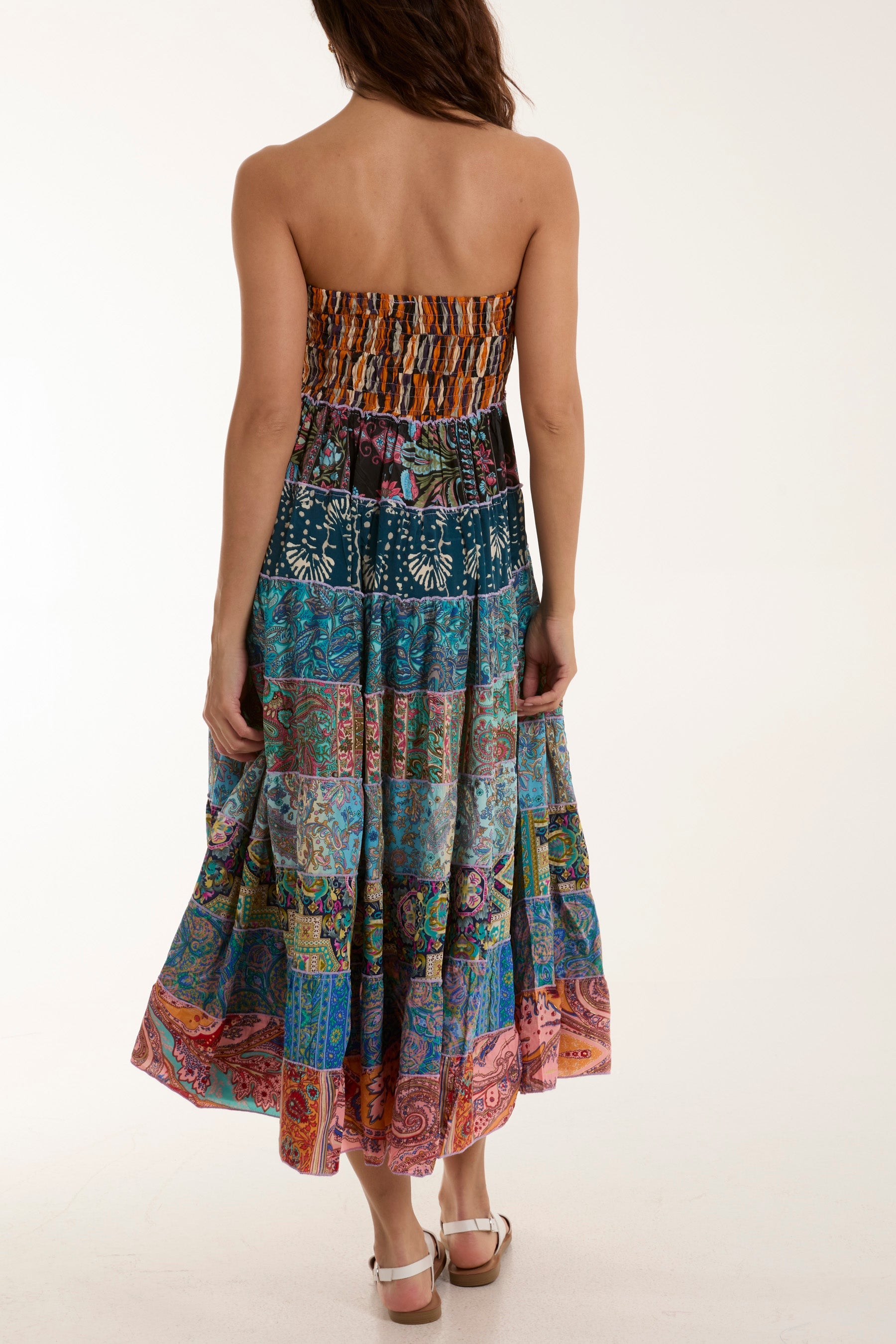 Silk Blend Patchwork Dress & Skirt Skirts WearAll