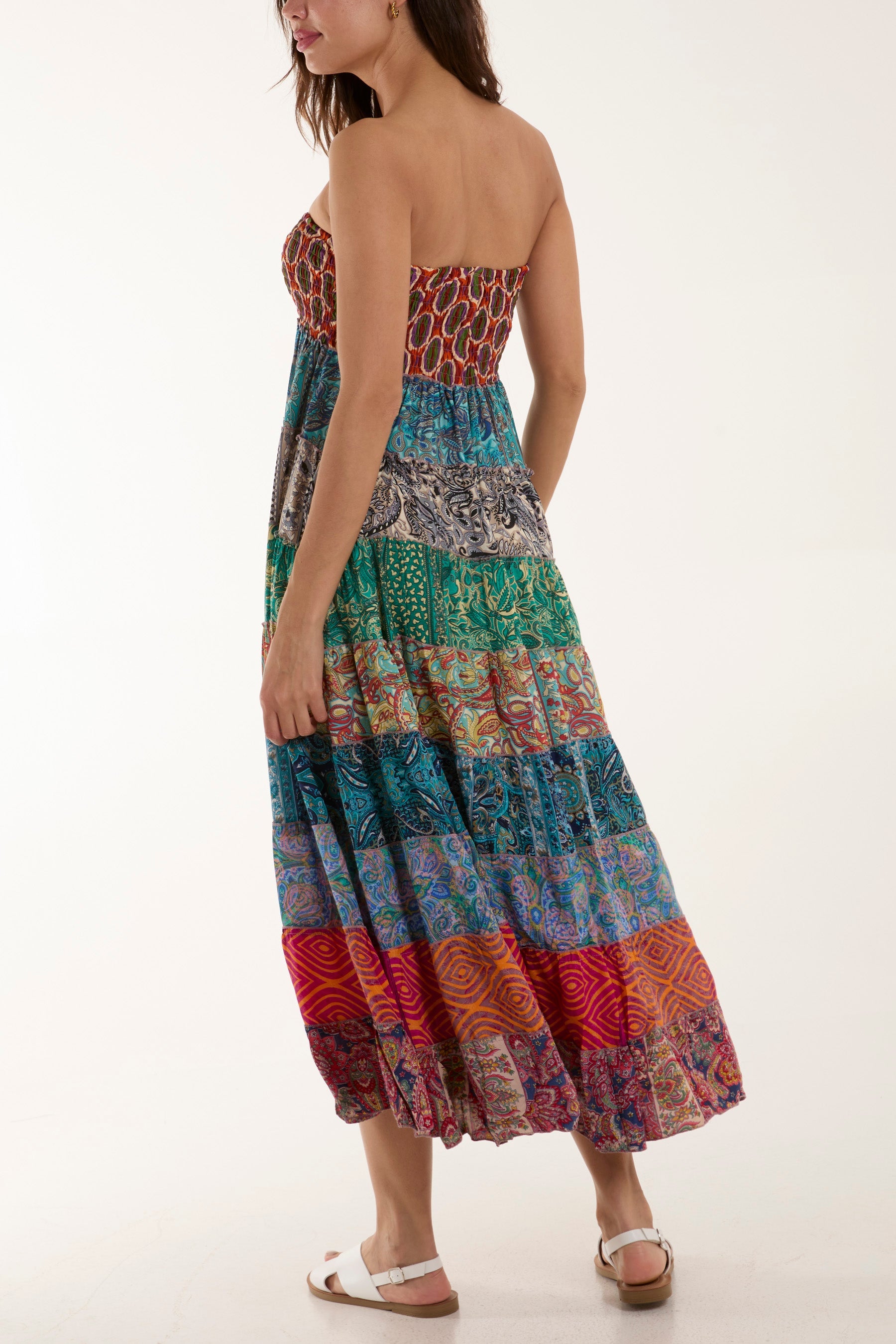 Silk Blend Patchwork Dress & Skirt Skirts WearAll