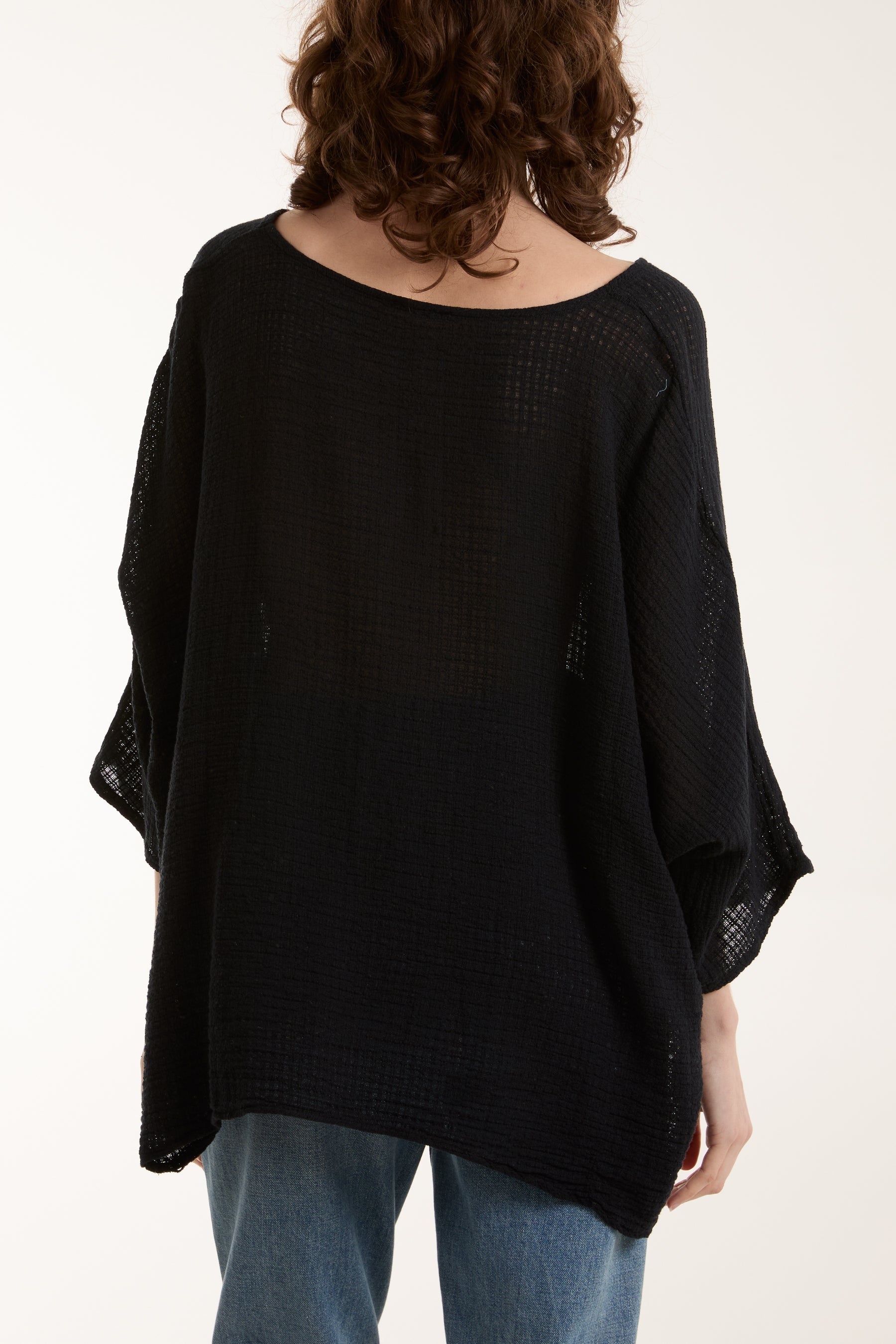 Texture Fabric Fine Cotton Blouse Tops WearAll