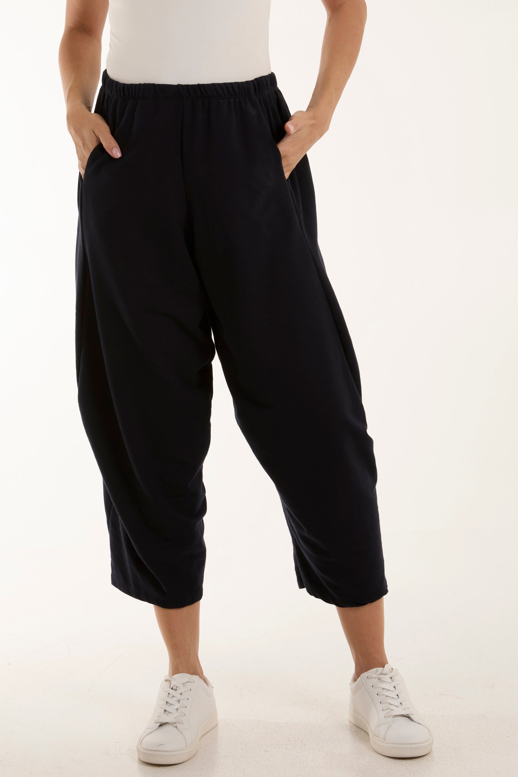 Jersey Pockets Relaxed Fit Trousers Trousers WearAll Navy One Size