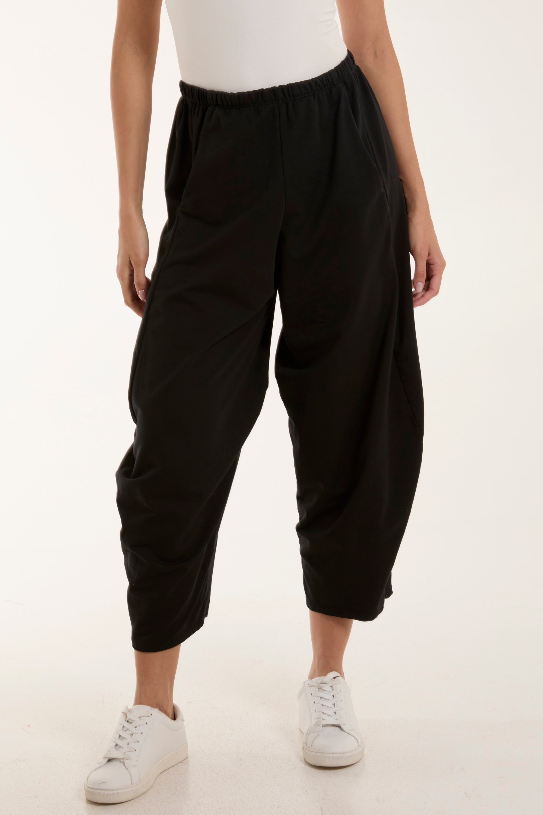 Jersey Pockets Relaxed Fit Trousers Trousers WearAll Black One Size