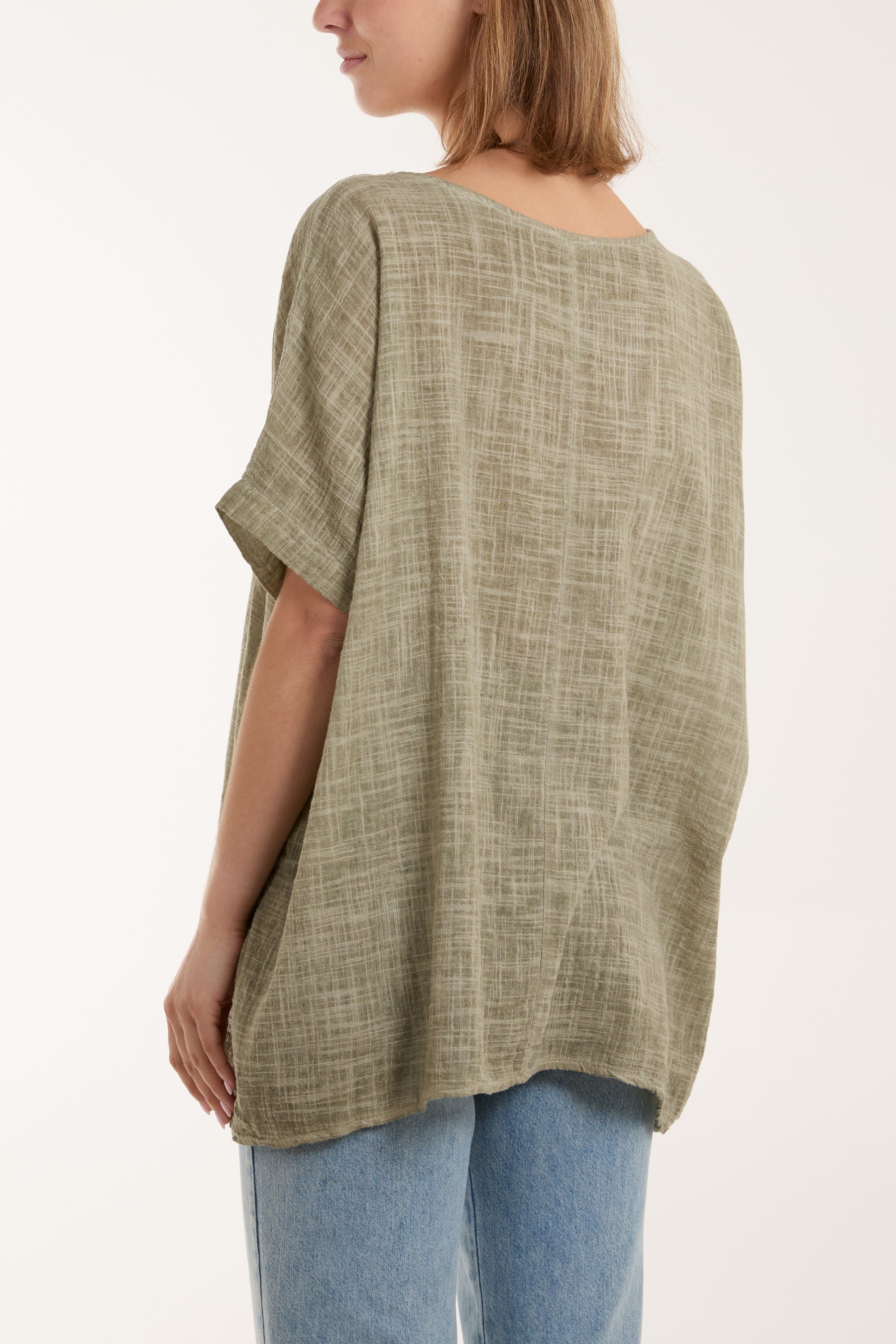 Cotton Washed Short Sleeve Top Tops WearAll