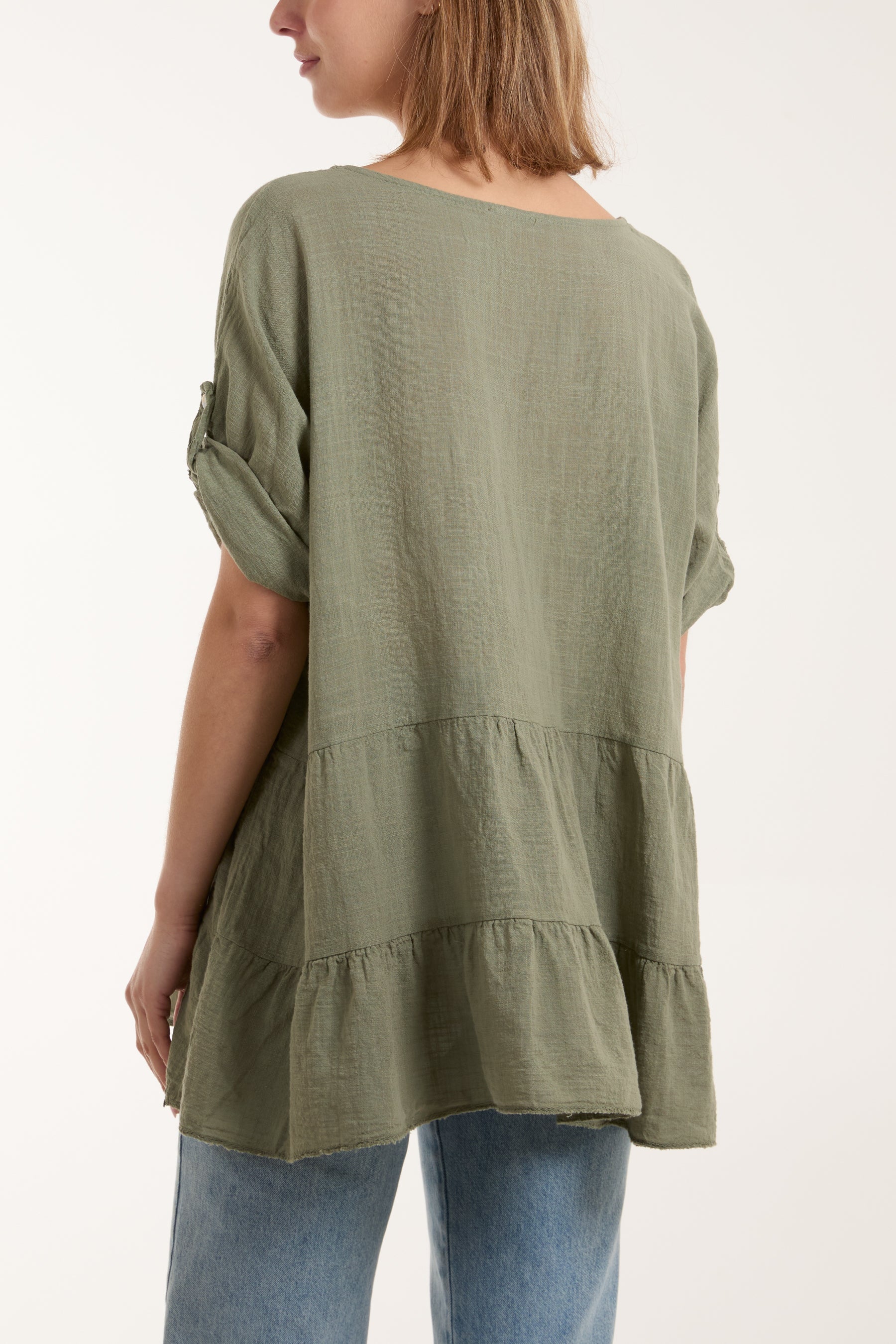 Tiered Smock Cotton Blouse Blouses WearAll