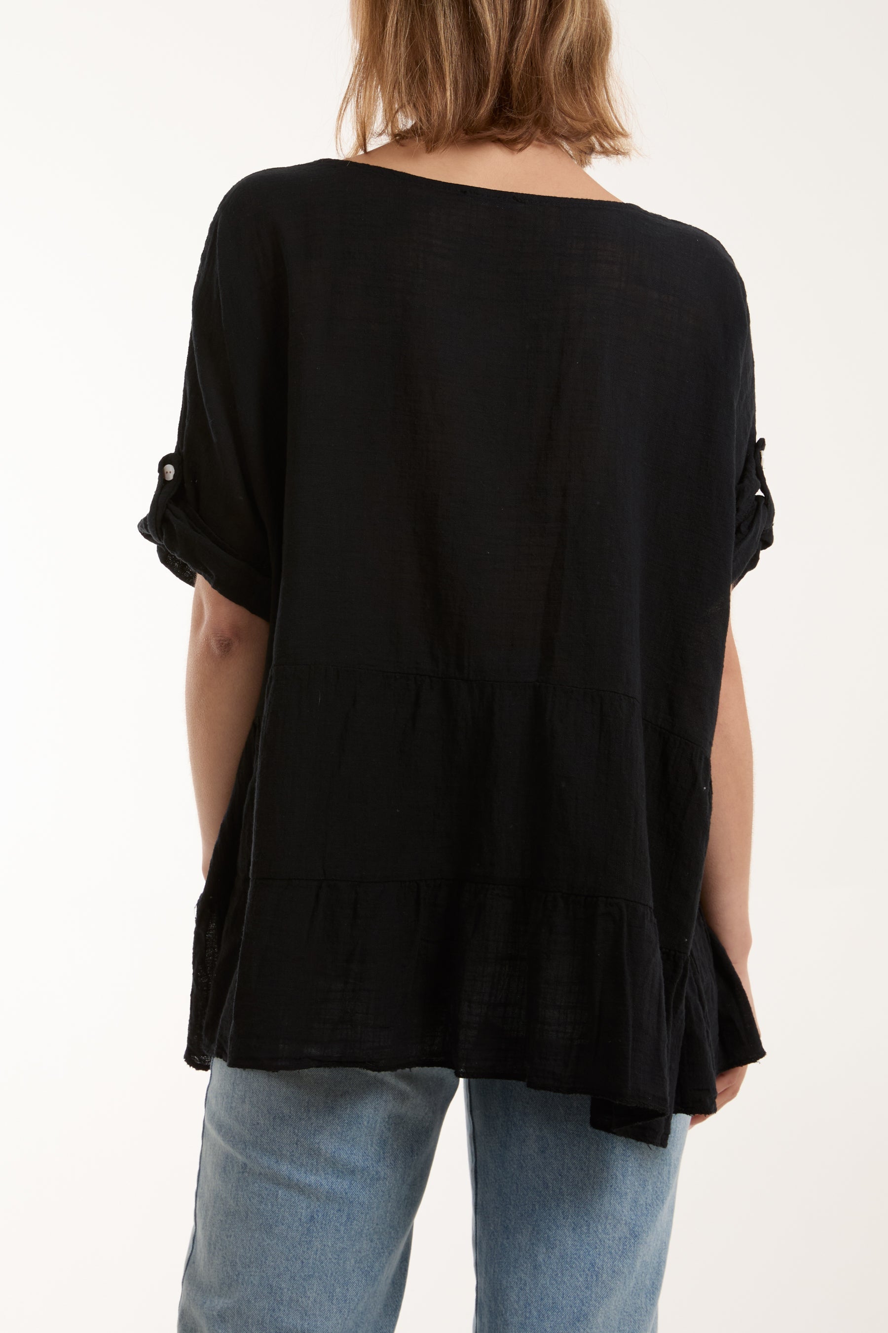 Tiered Smock Cotton Blouse Blouses WearAll