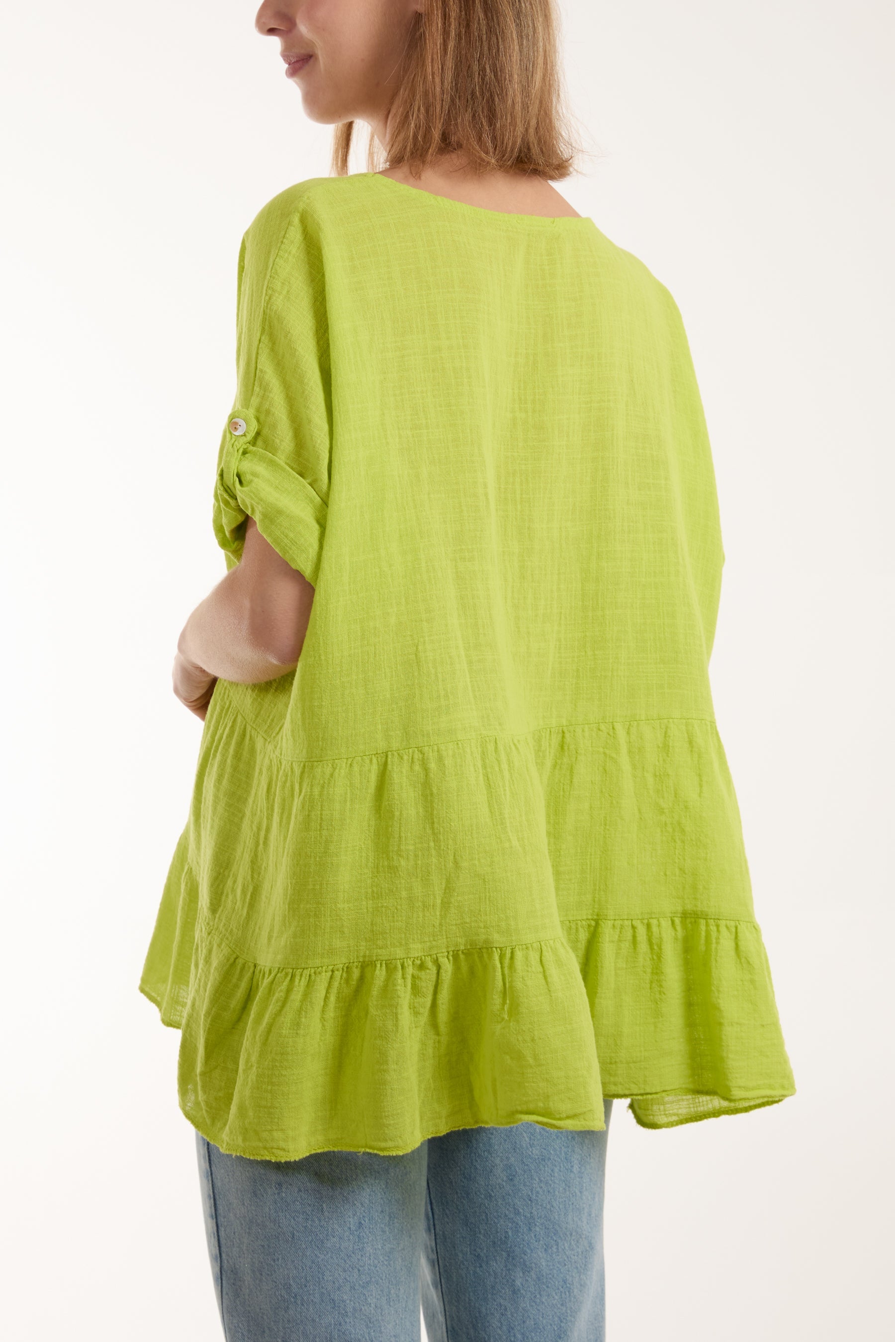 Tiered Smock Cotton Blouse Blouses WearAll