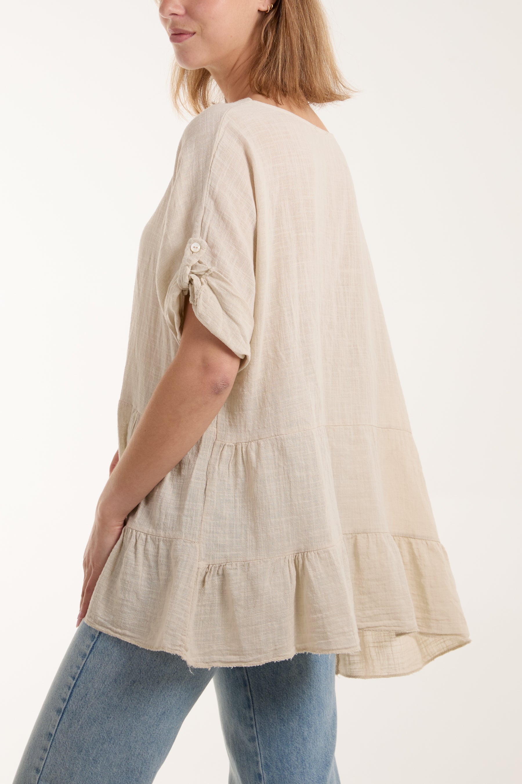 Tiered Smock Cotton Blouse Blouses WearAll