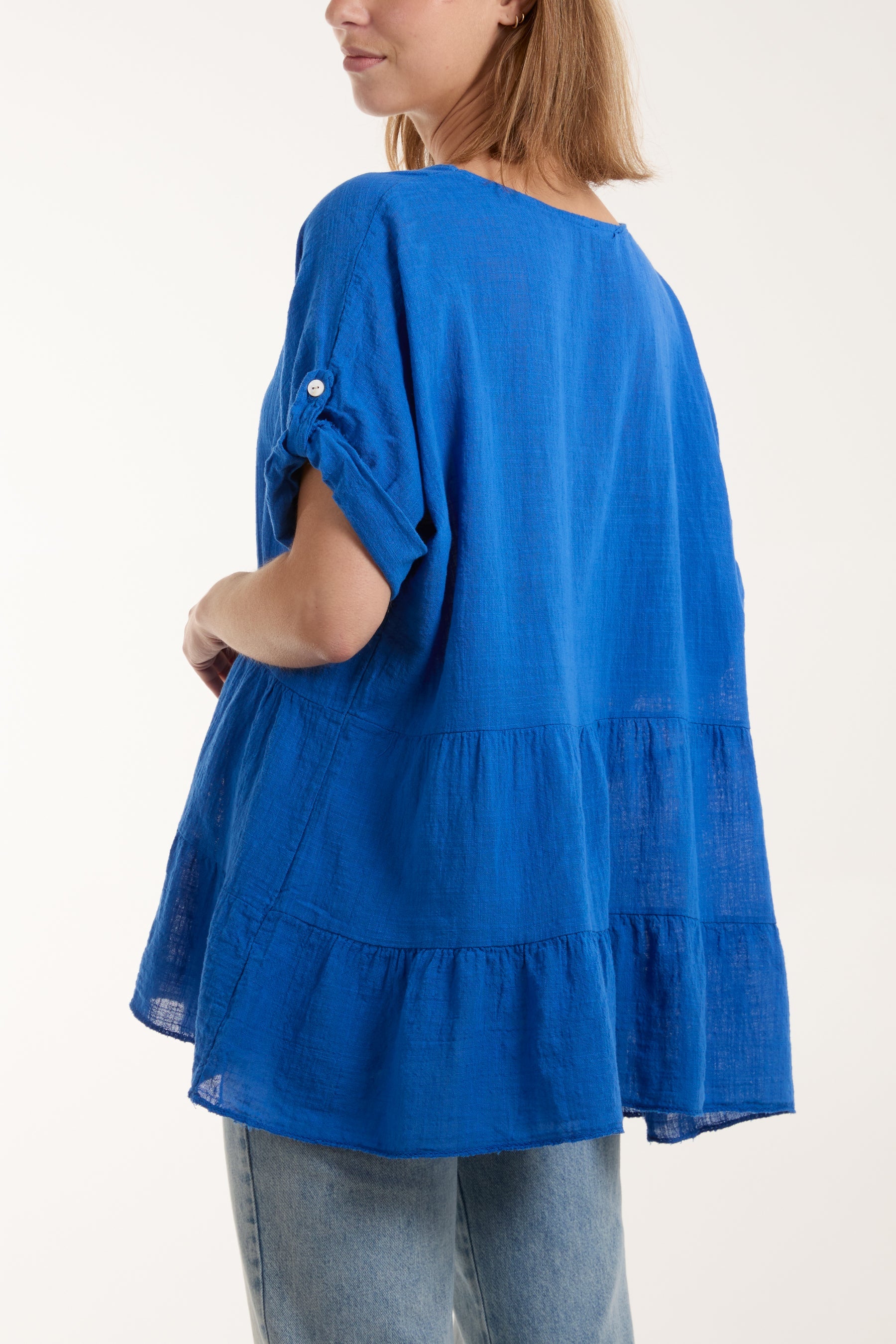 Tiered Smock Cotton Blouse Blouses WearAll