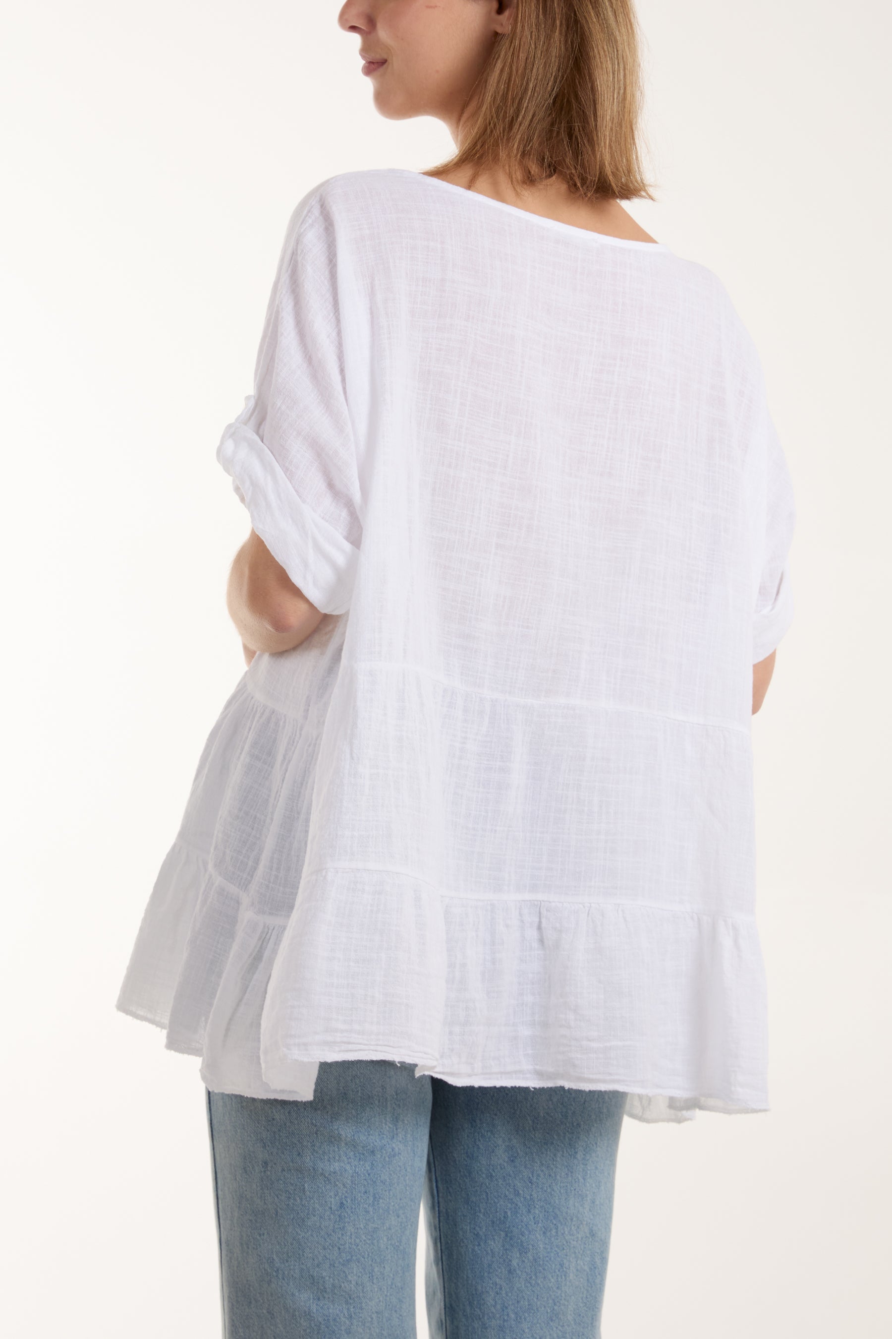 Tiered Smock Cotton Blouse Blouses WearAll