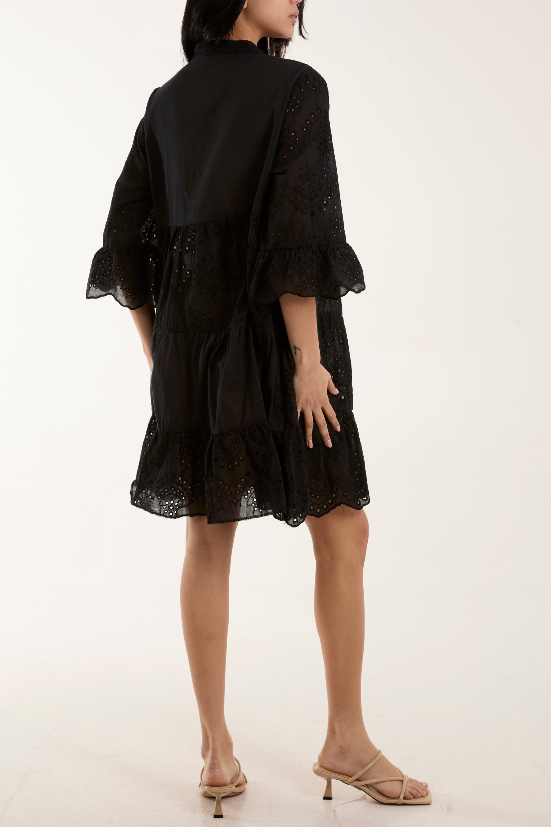 Broderie Anglaise Smock Shirt Dress Dresses WearAll