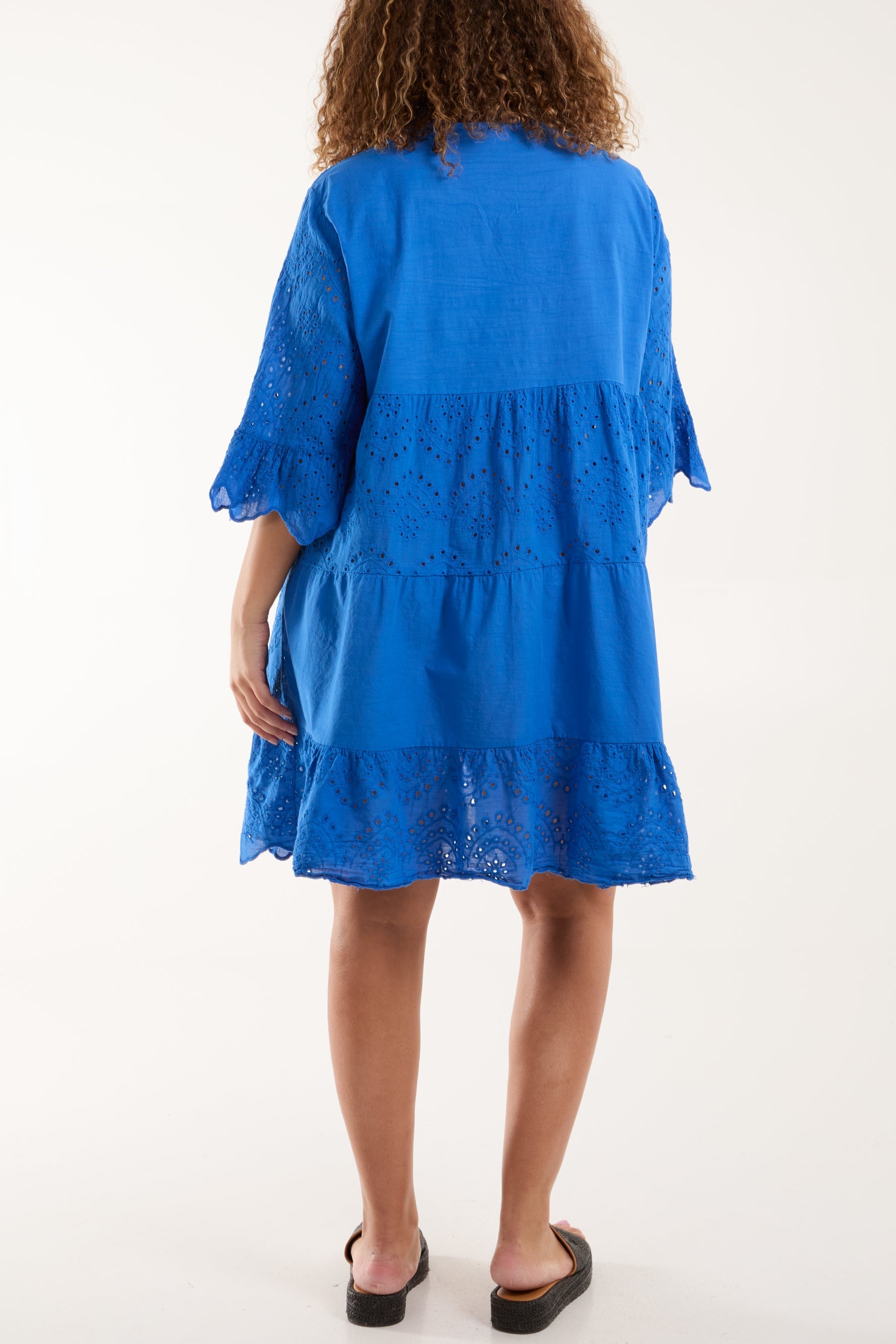 Broderie Anglaise Smock Shirt Dress Dresses WearAll