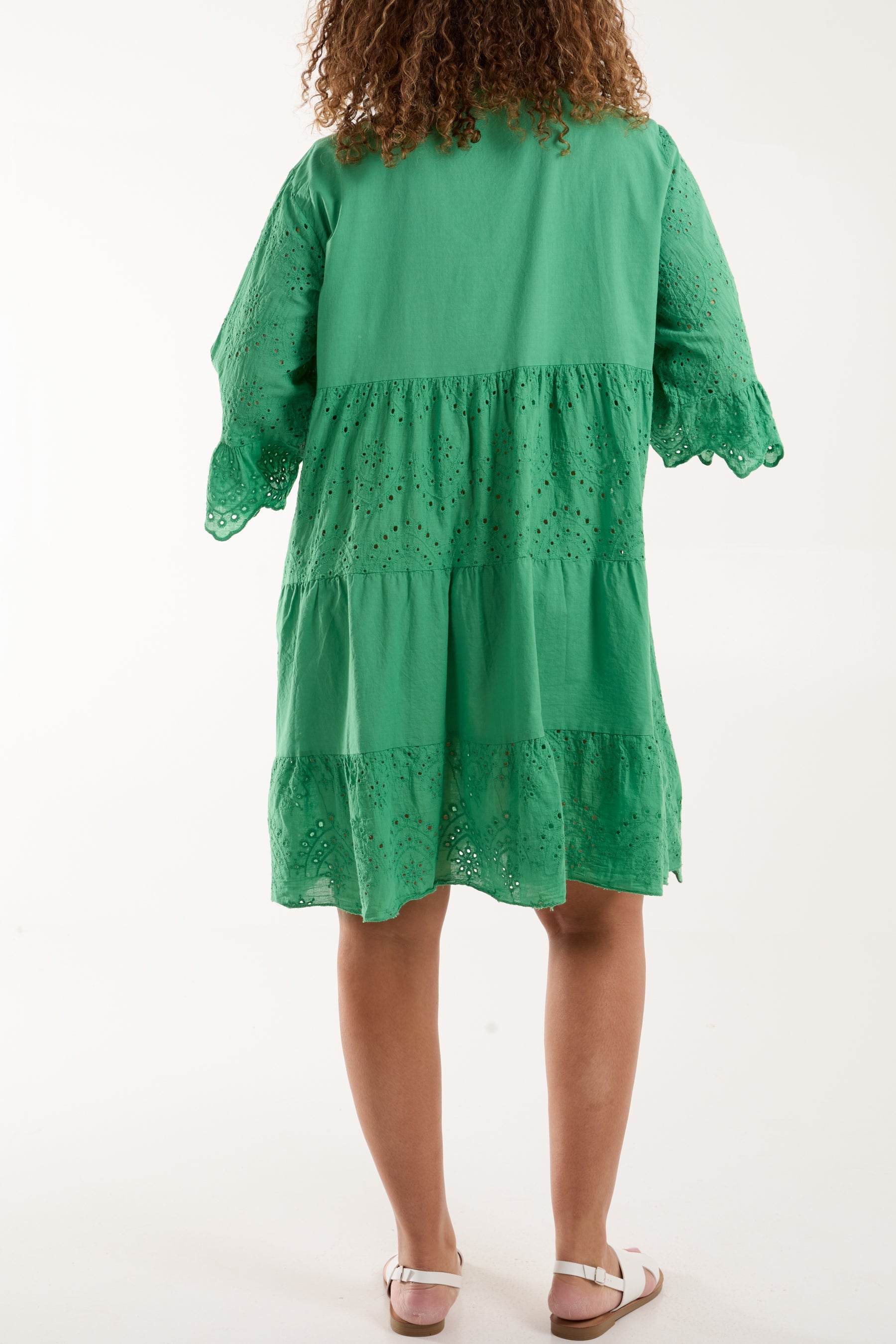 Broderie Anglaise Smock Shirt Dress Dresses WearAll