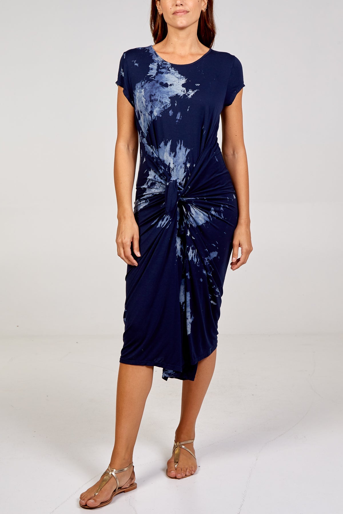 Cap Sleeve Tie Dye Parachute Dress DMF2 WearAll