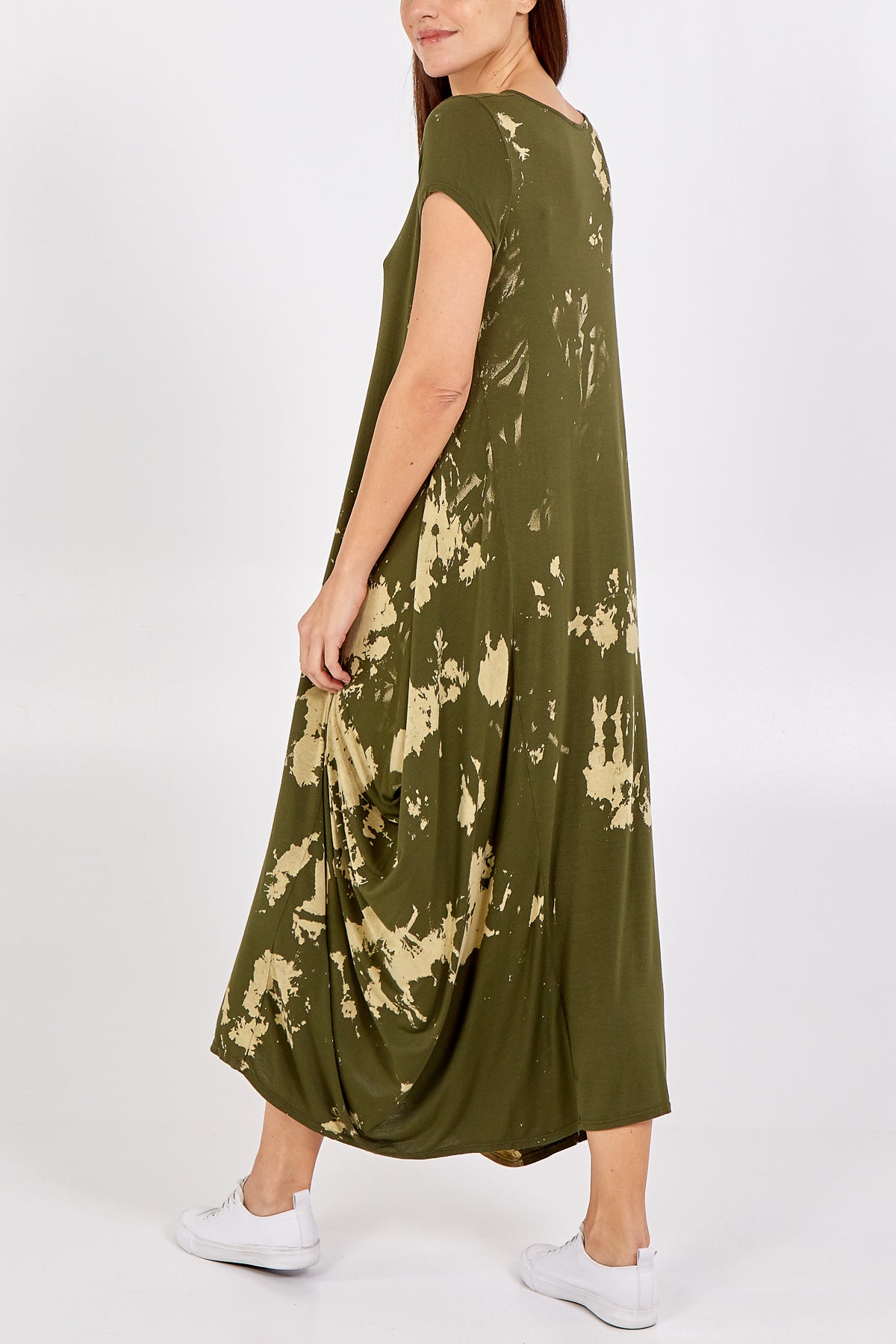 Cap Sleeve Tie Dye Parachute Dress DMF2 WearAll